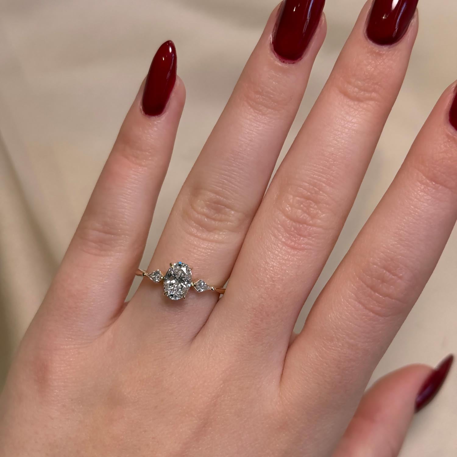 Harlow Three Stone Lab Grown Diamond Engagement Ring