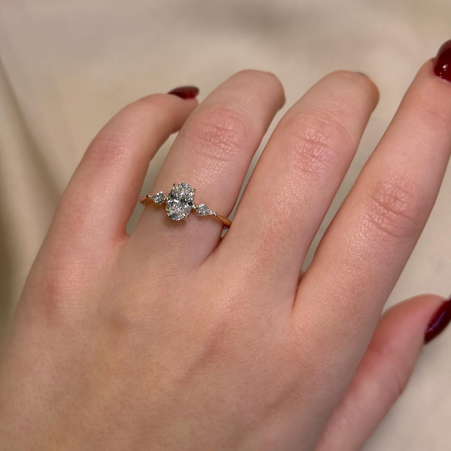 Harlow Three Stone Lab Grown Diamond Engagement Ring