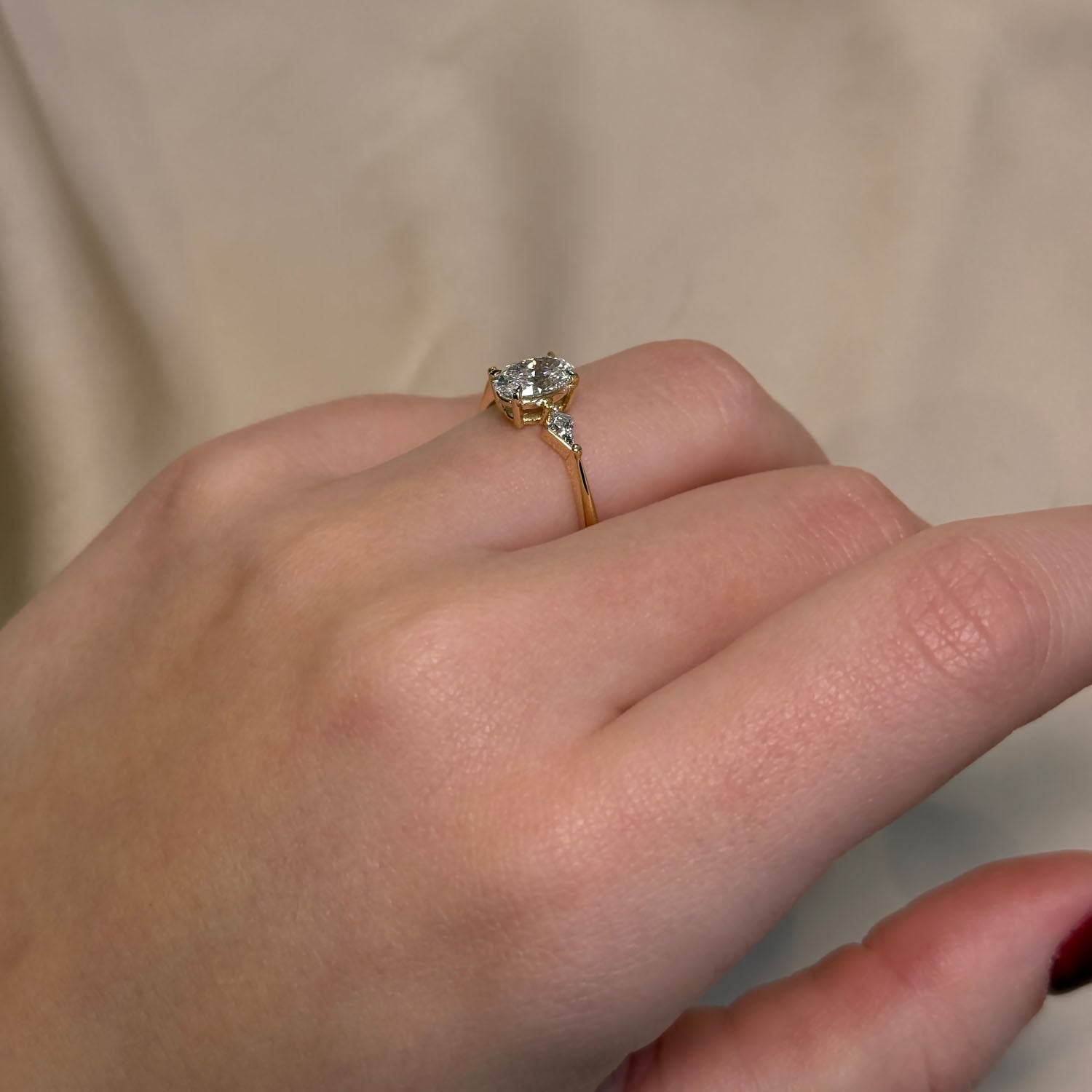 Harlow Three Stone Lab Grown Diamond Engagement Ring