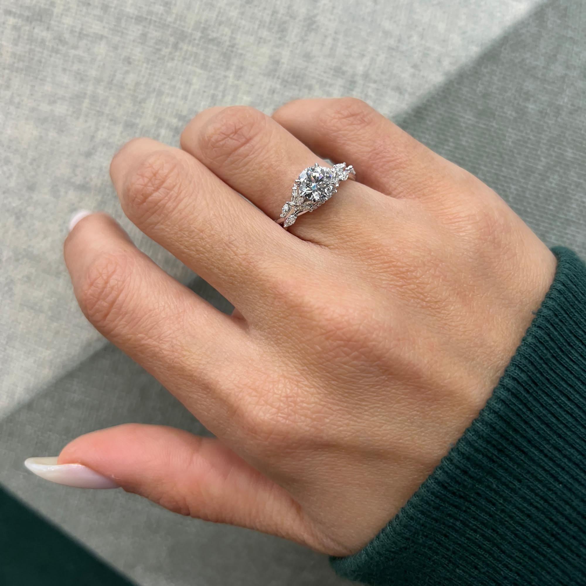 Letitia Nature Inspired GIA Natural Diamond Engagement Ring