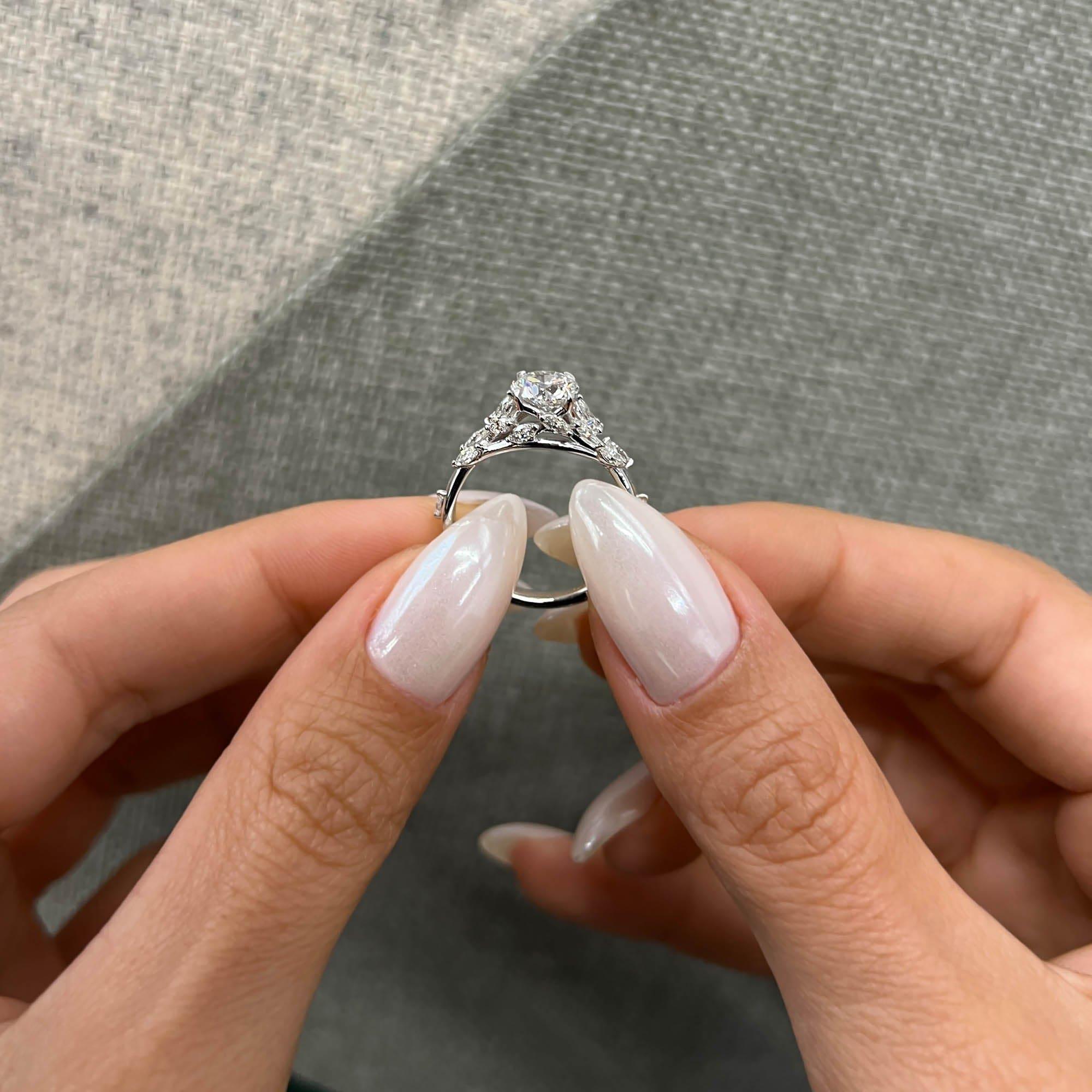 Letitia Nature Inspired GIA Natural Diamond Engagement Ring