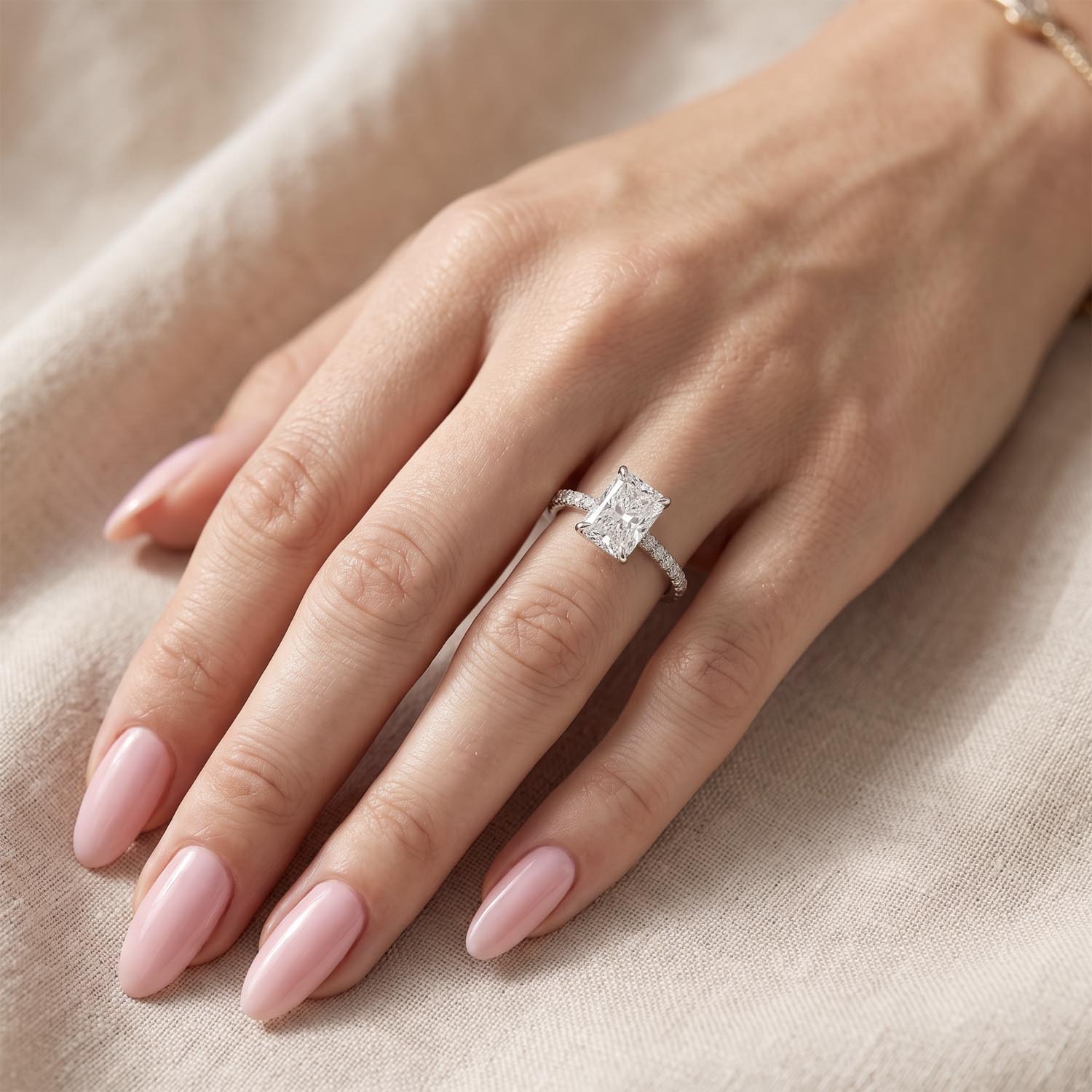 Chantria Cathedral Lab Grown Diamond Engagement Ring