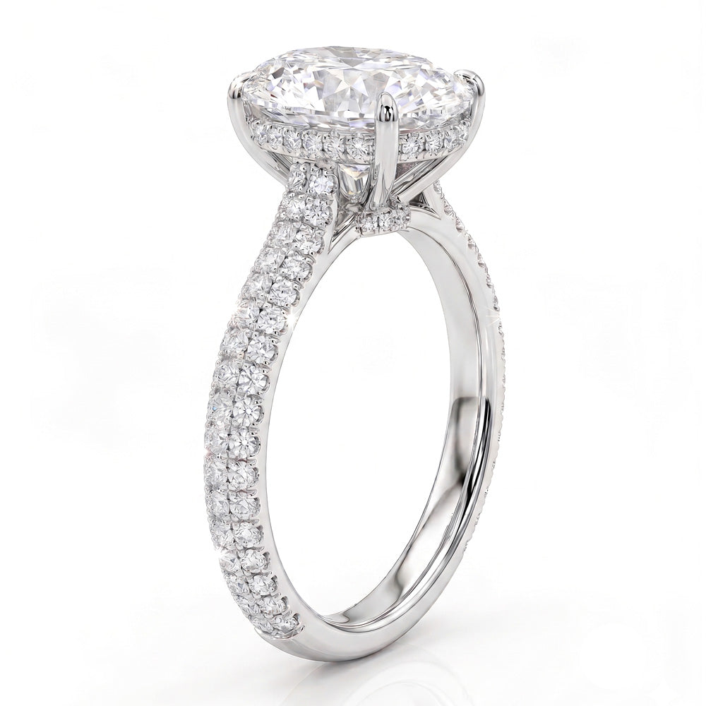 Hailey Hidden Halo Lab Grown Diamond Engagement Ring