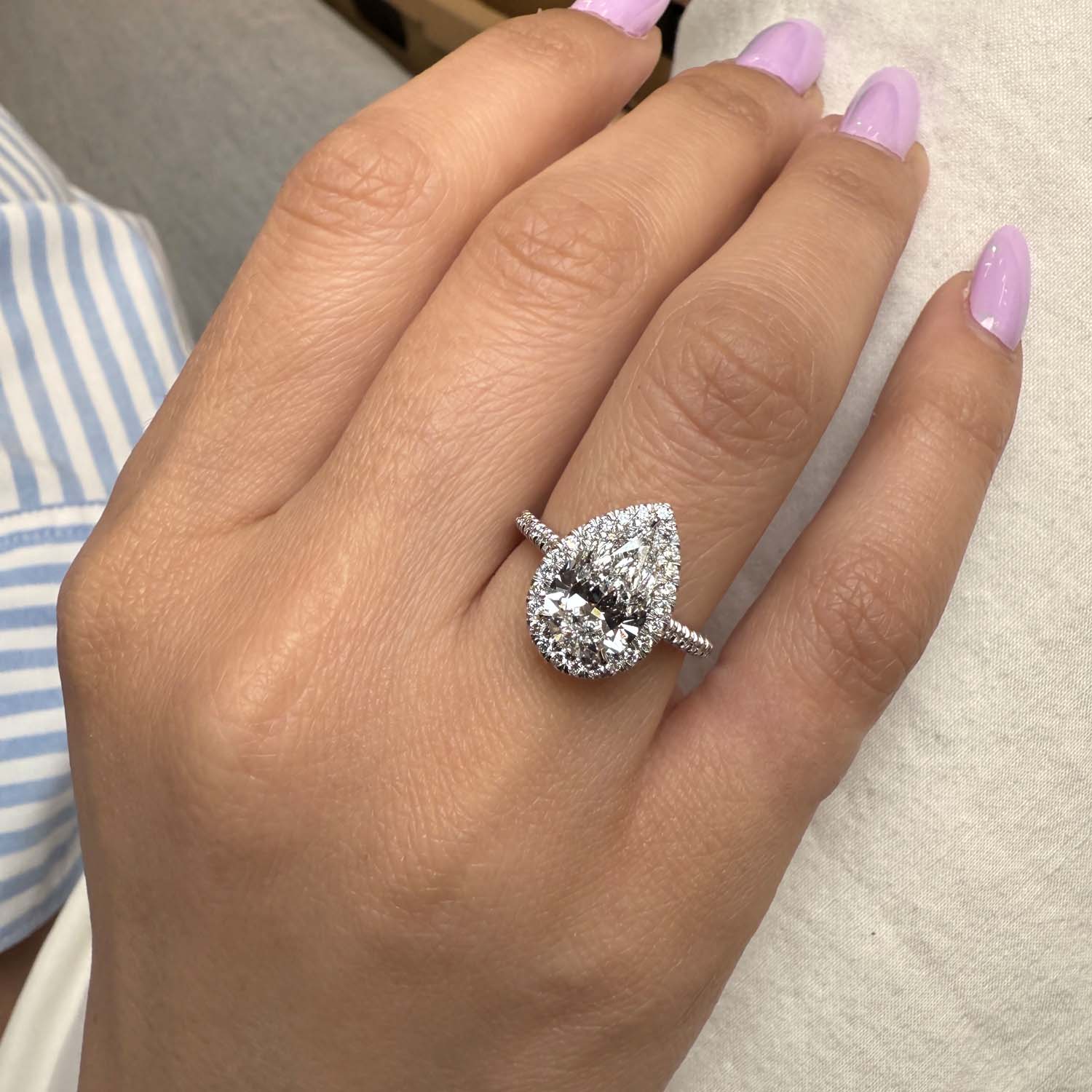 Lorelei Halo Lab Grown Diamond Engagement Ring