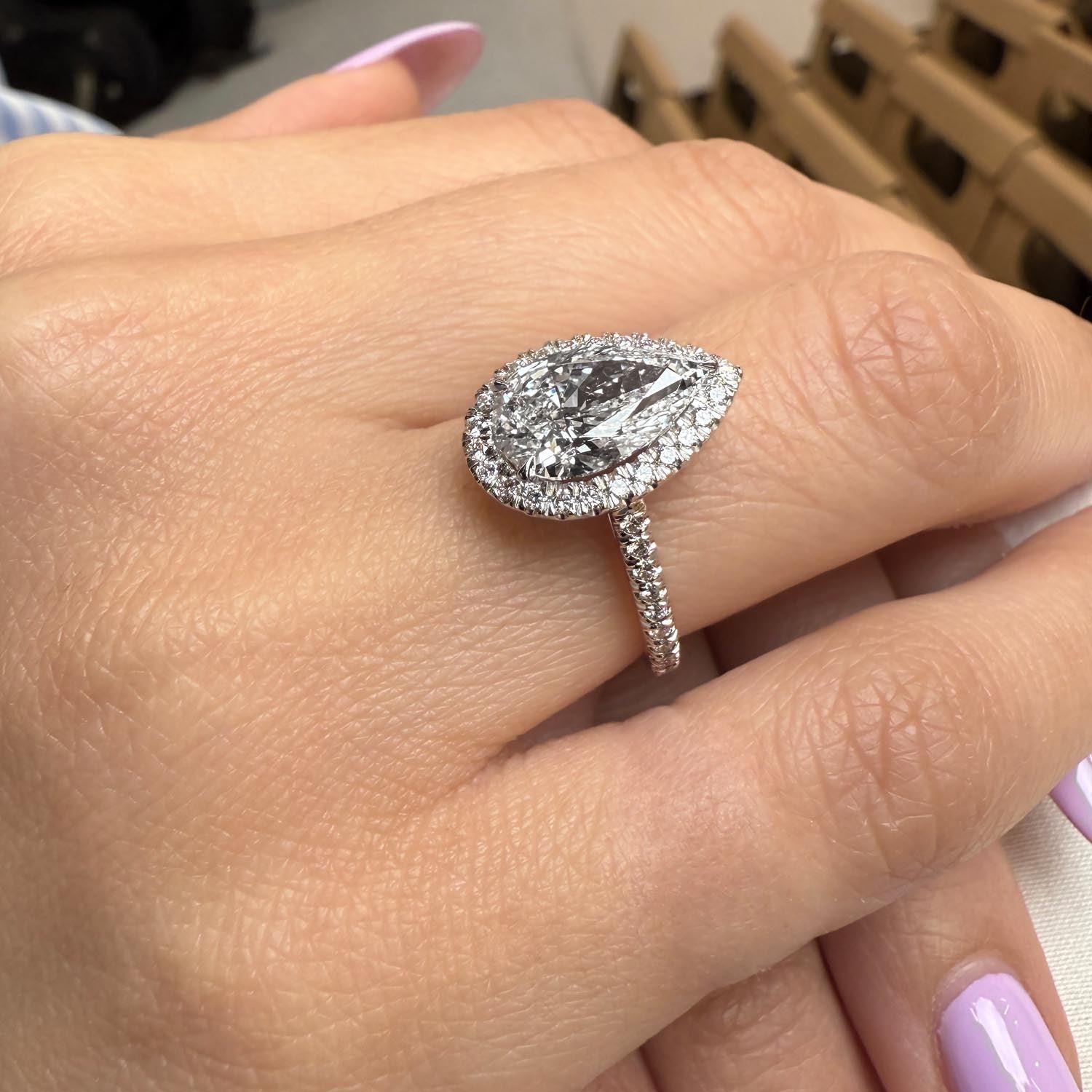 Lorelei Halo Lab Grown Diamond Engagement Ring