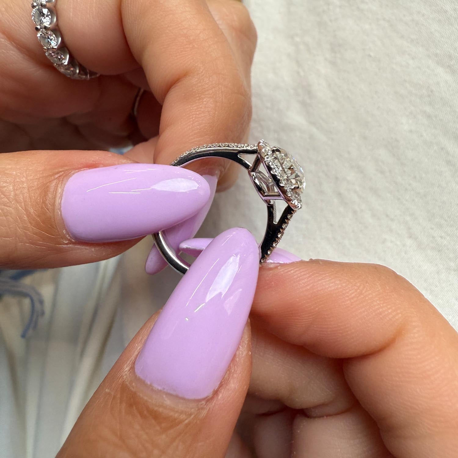 Lorelei Halo Lab Grown Diamond Engagement Ring