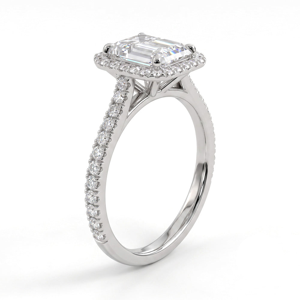 Chatoyant Halo Lab Grown Diamond Engagement Ring