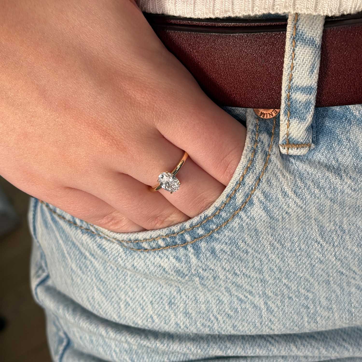 Texas Solitaire Lab Grown Diamond Engagement Ring