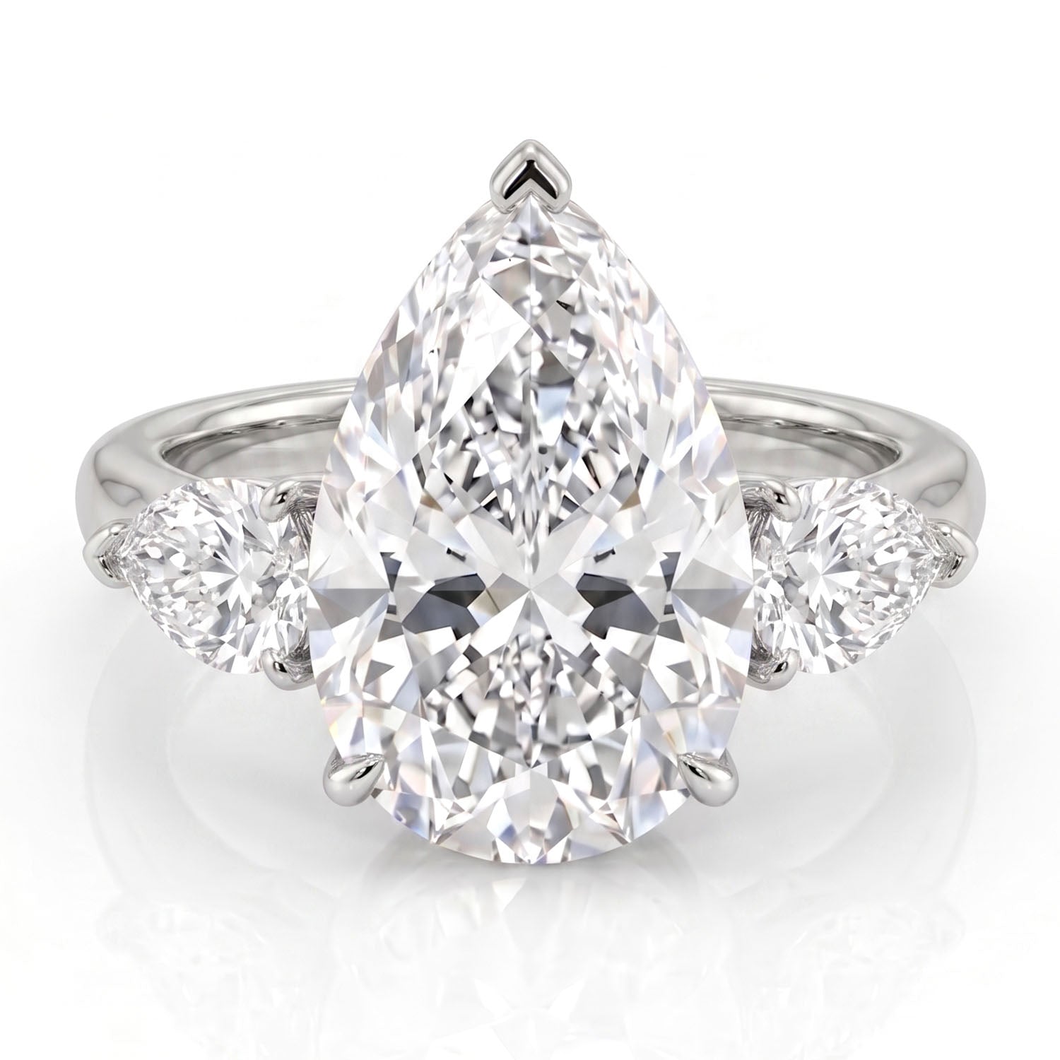 Cora Three Stone Lab Grown Diamond Engagement Ring