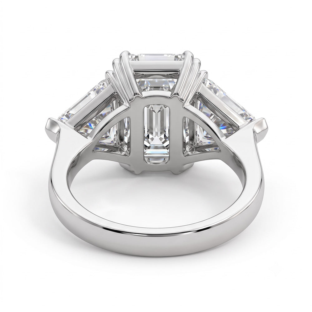 Elegance Three Stone Lab Grown Diamond Engagement Ring