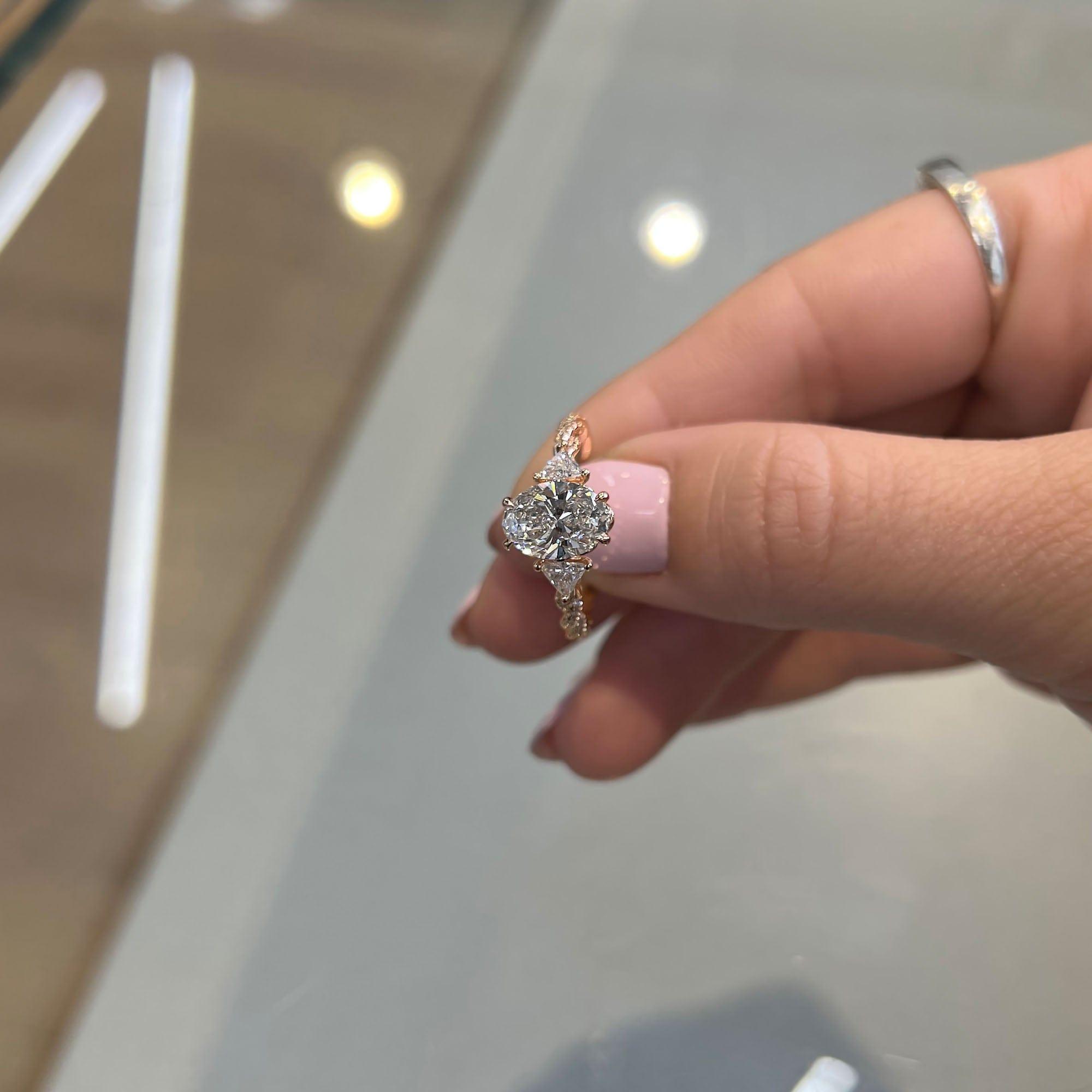 Calista Vintage GIA Natural Diamond Engagement Ring
