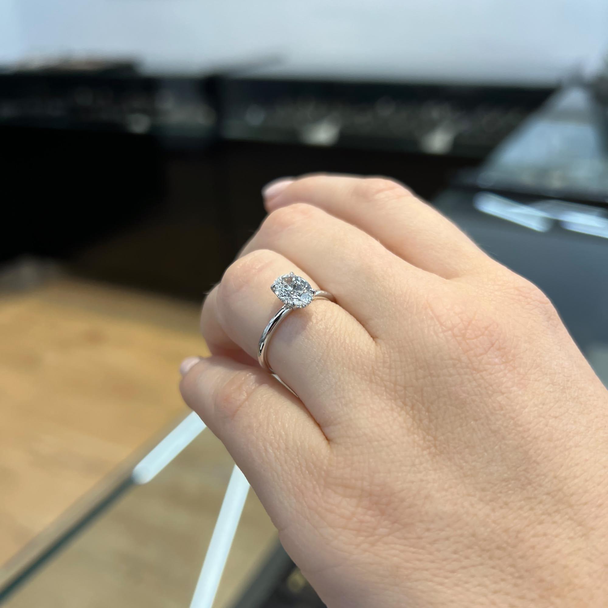 Allegra Hidden Halo Lab Grown Diamond Engagement Ring