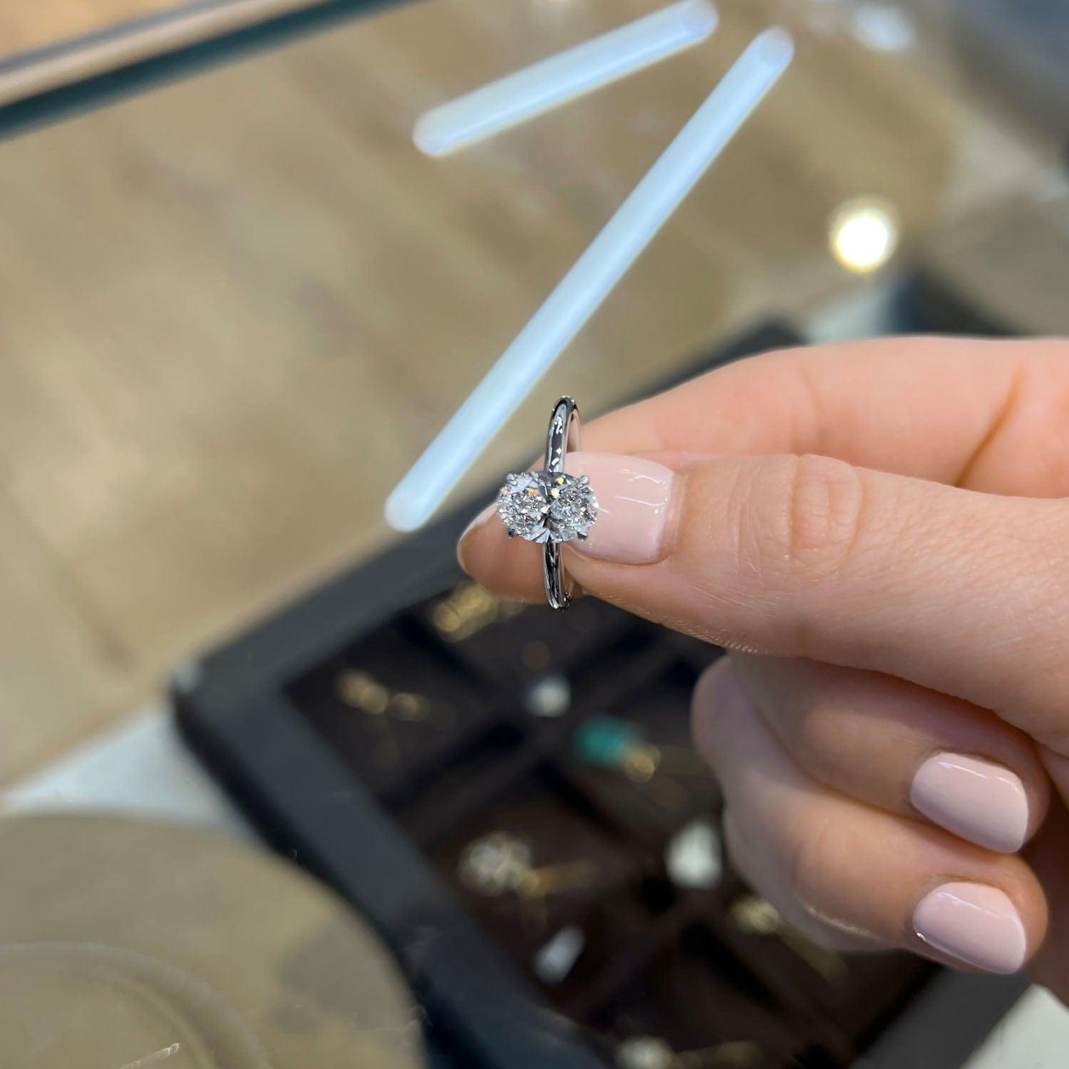 Allegra Hidden Halo Lab Grown Diamond Engagement Ring