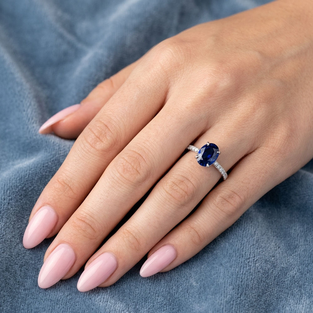 Jolene 1.5 Carat Natural Blue Sapphire Ring