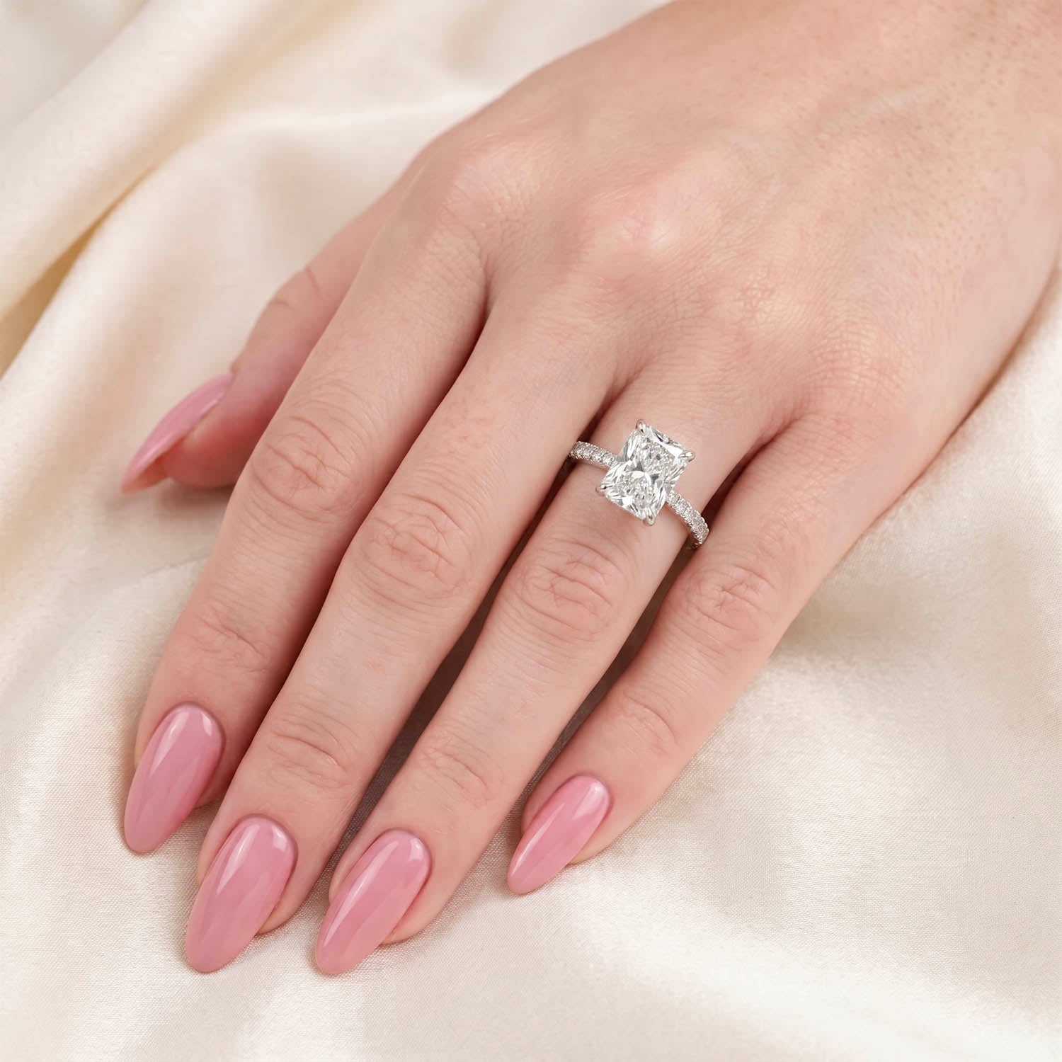 Tobi Hidden Halo Lab Grown Diamond Engagement Ring