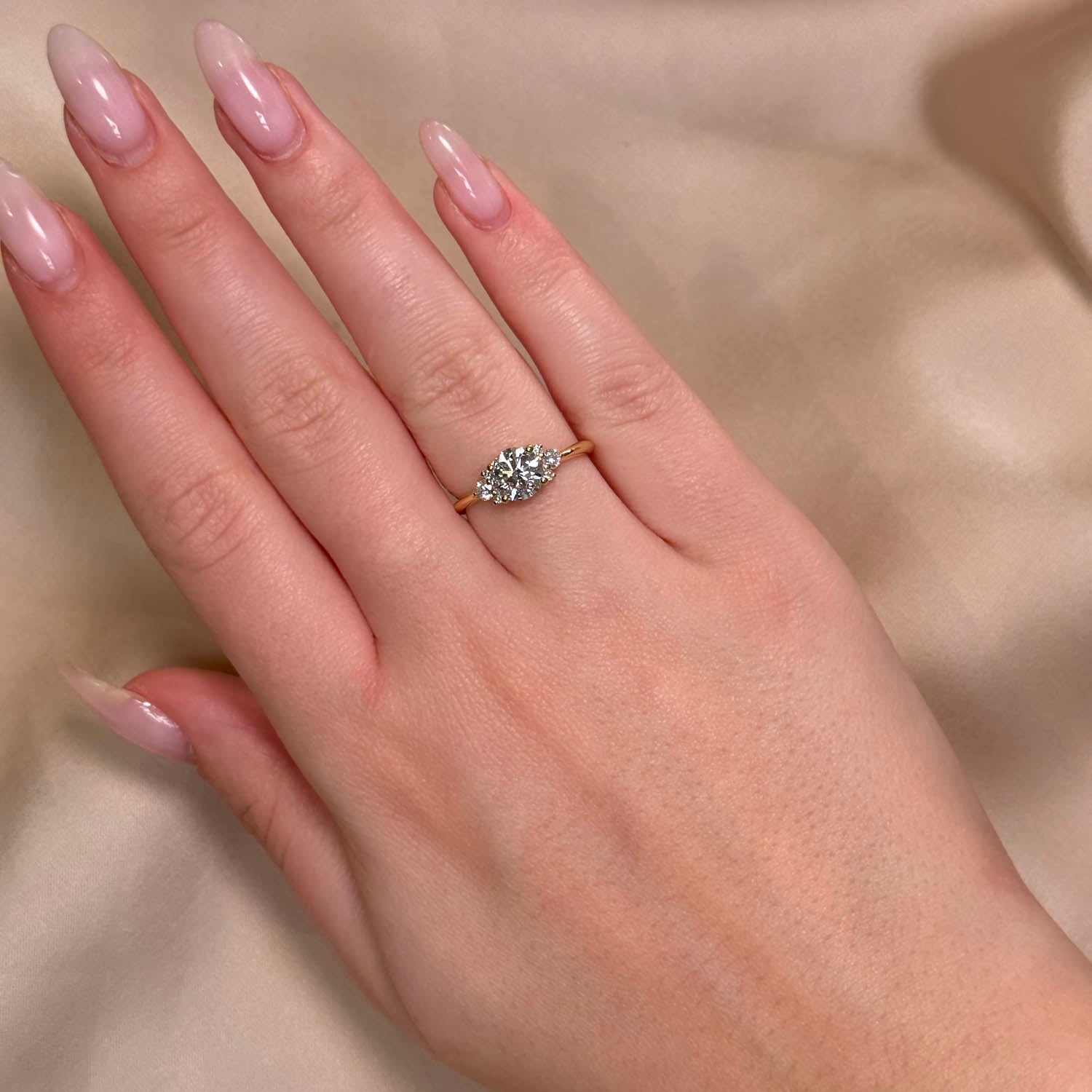 Alden Cluster Lab Grown Diamond Engagement Ring