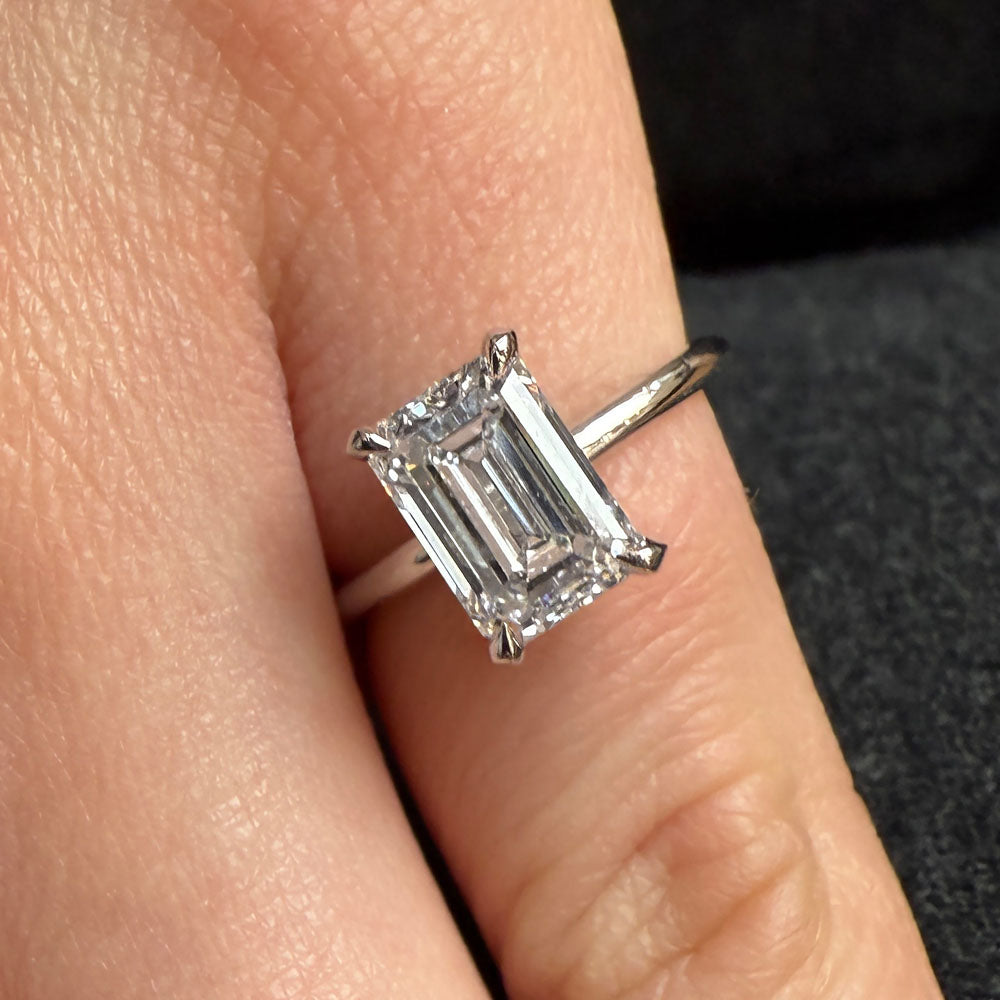 Gillian Hidden Halo Diamond Lab Grown Diamond Engagement Ring