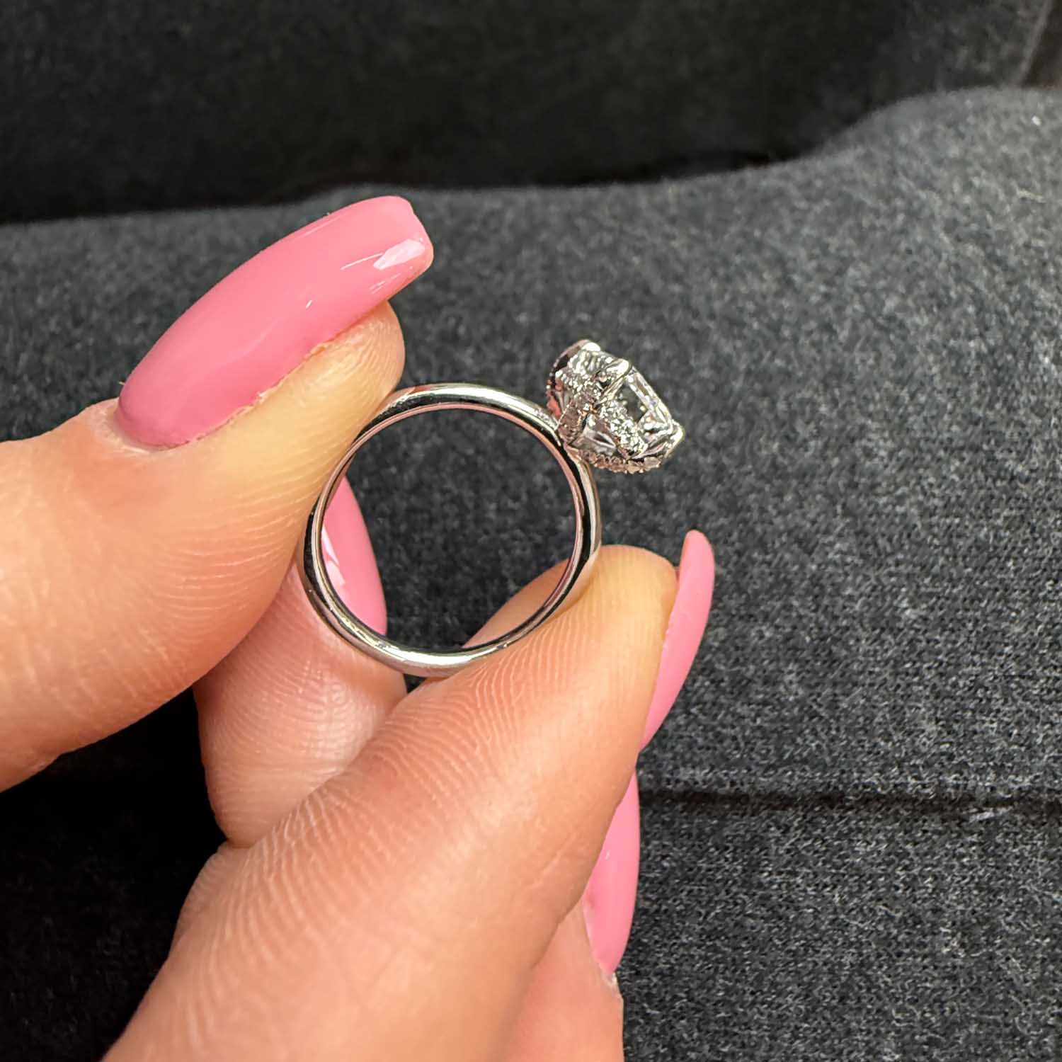 Gillian Hidden Halo Diamond Lab Grown Diamond Engagement Ring