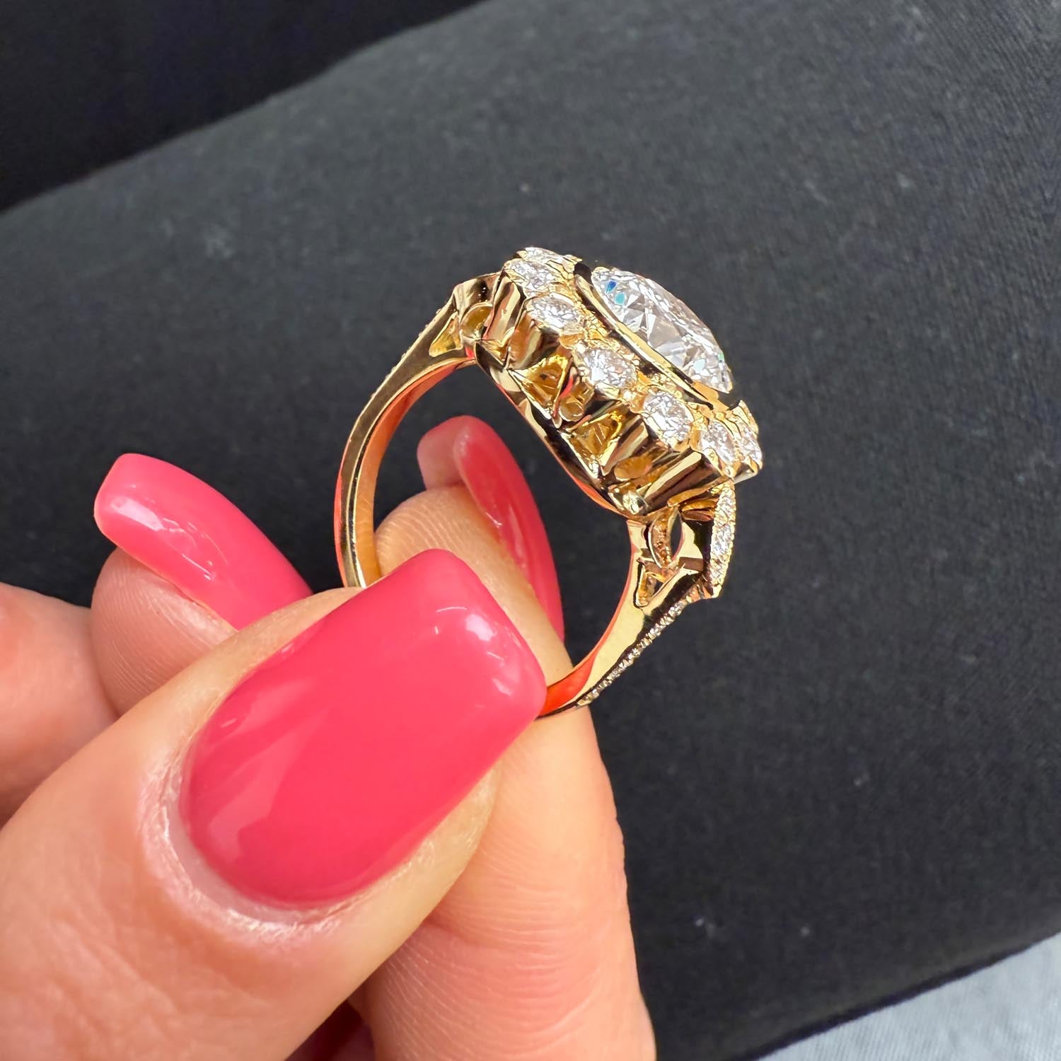 Juniper Vintage Lab Grown Diamond Engagement Ring