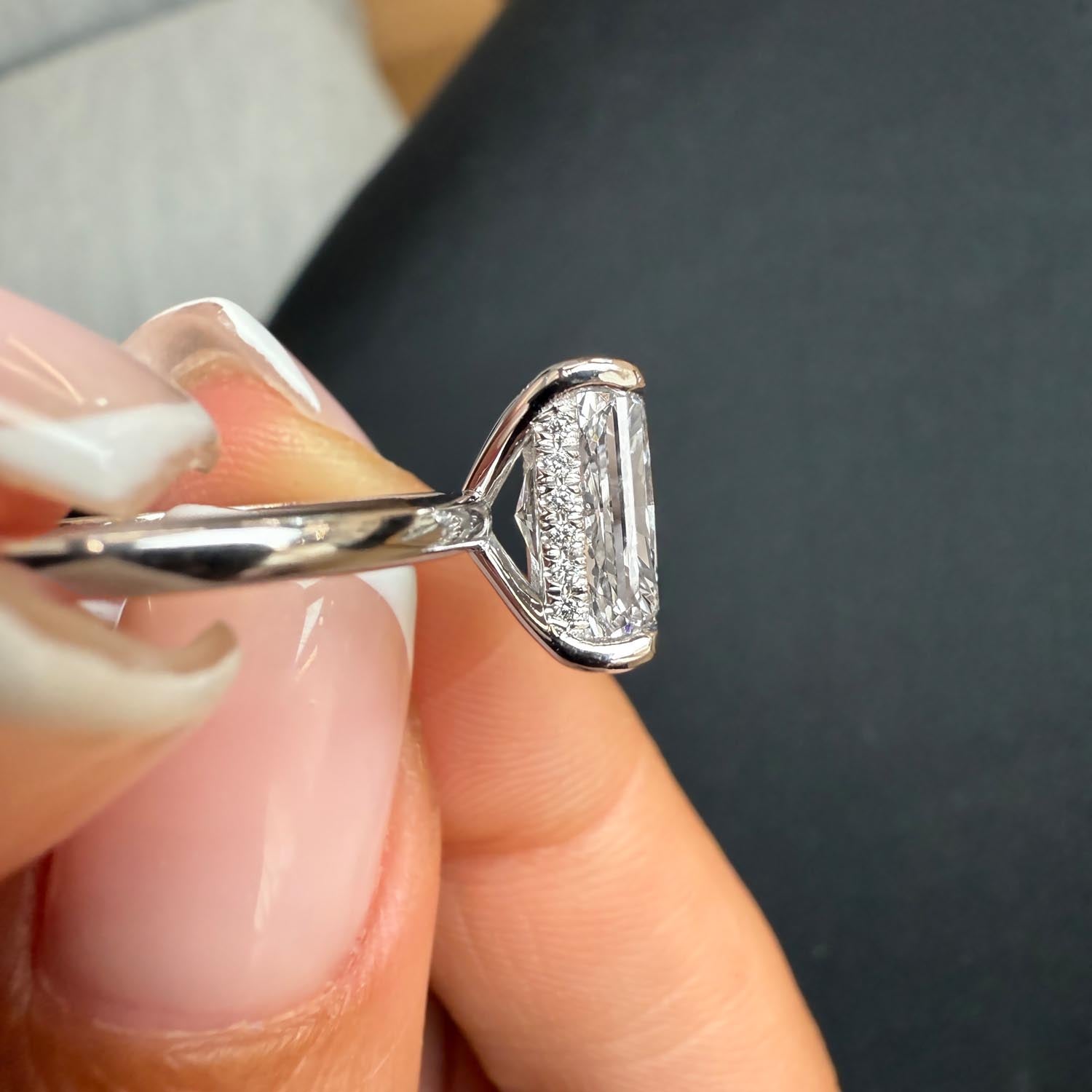Arlo Hidden Halo Diamond Lab Grown Diamond Engagement Ring