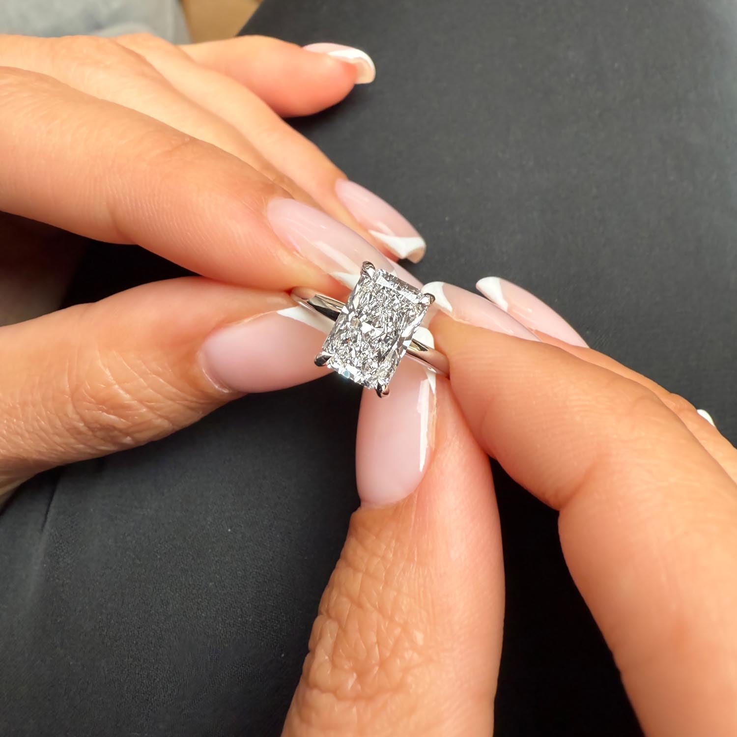 Arlo Hidden Halo Diamond Lab Grown Diamond Engagement Ring
