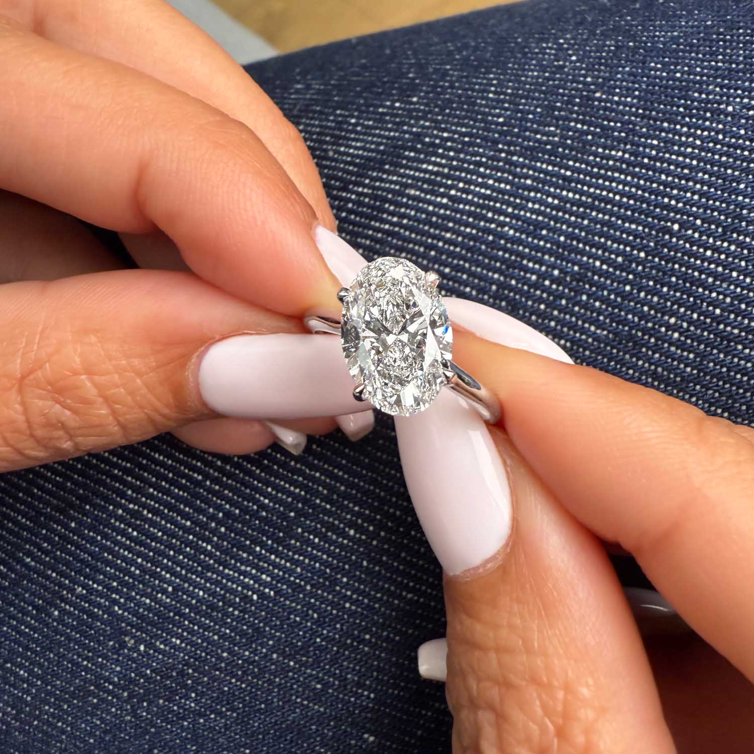 Caspian Tilted Lab Grown Diamond Engagement Ring
