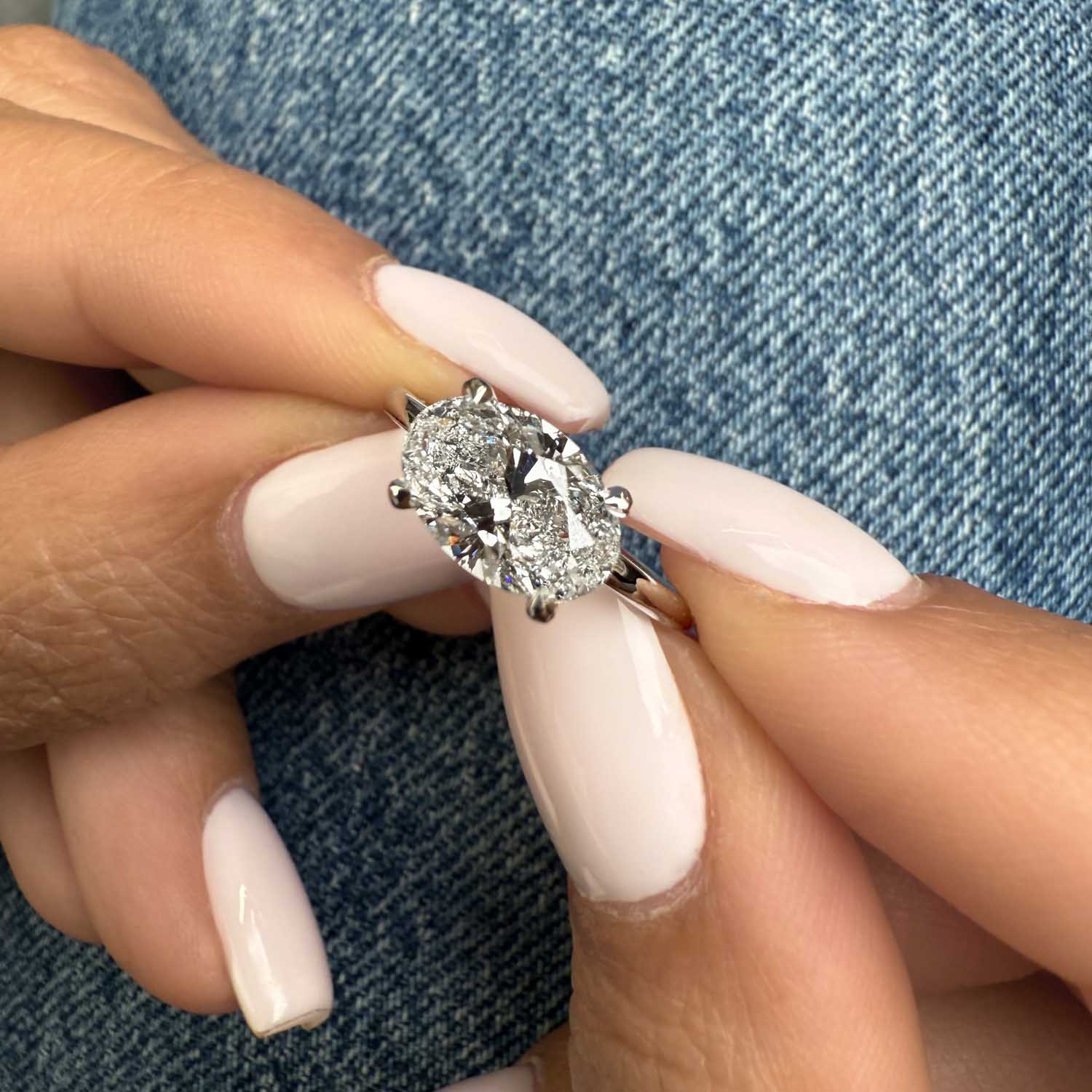 Zephyr East West Lab Grown Diamond Engagement Ring