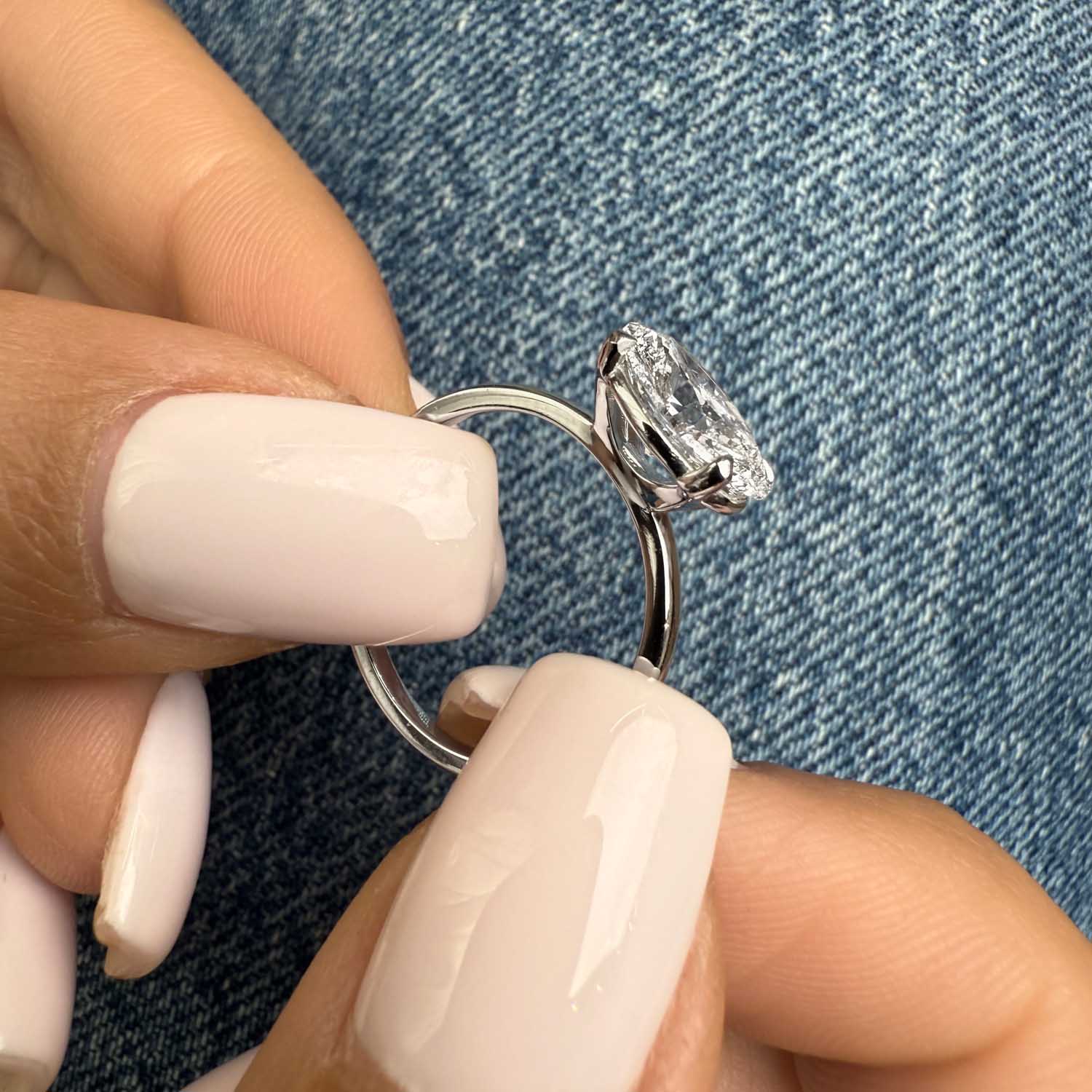 Zephyr East West Lab Grown Diamond Engagement Ring