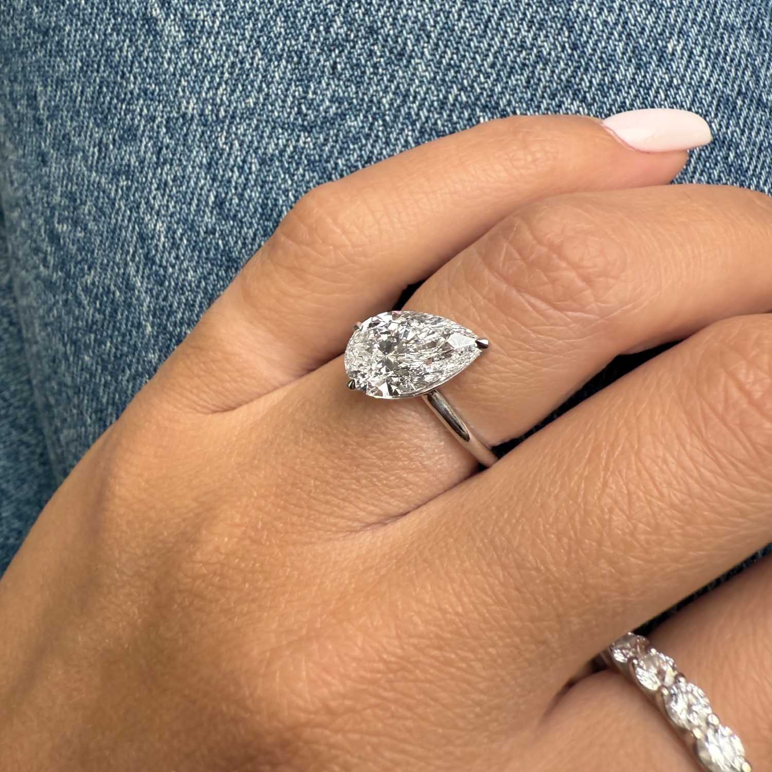 Orion Tilted Lab Grown Diamond Engagement Ring
