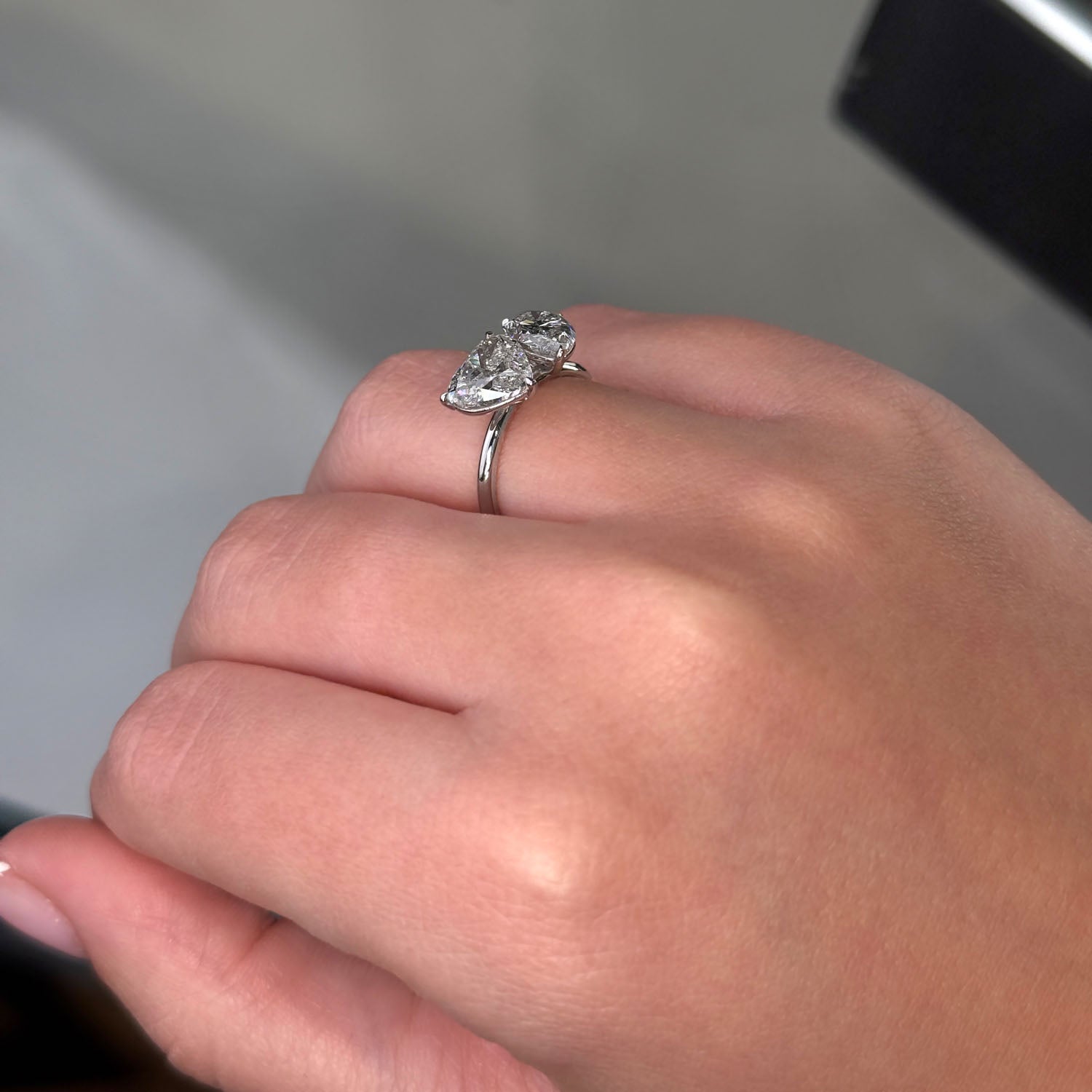 Rhea Two Stone Lab Grown Diamond Engagement Ring