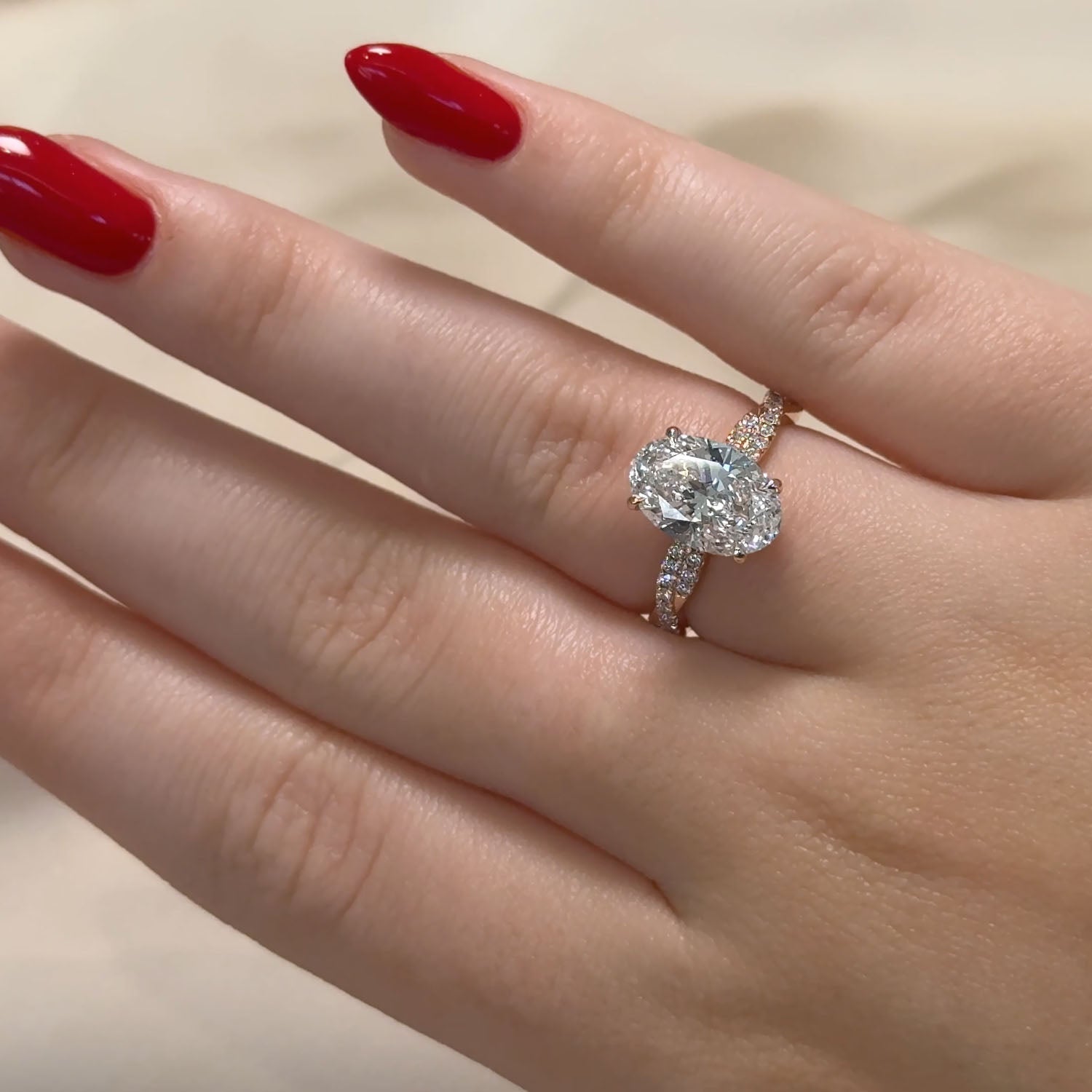 Flora Twist Band Lab Grown Diamond Engagement Ring