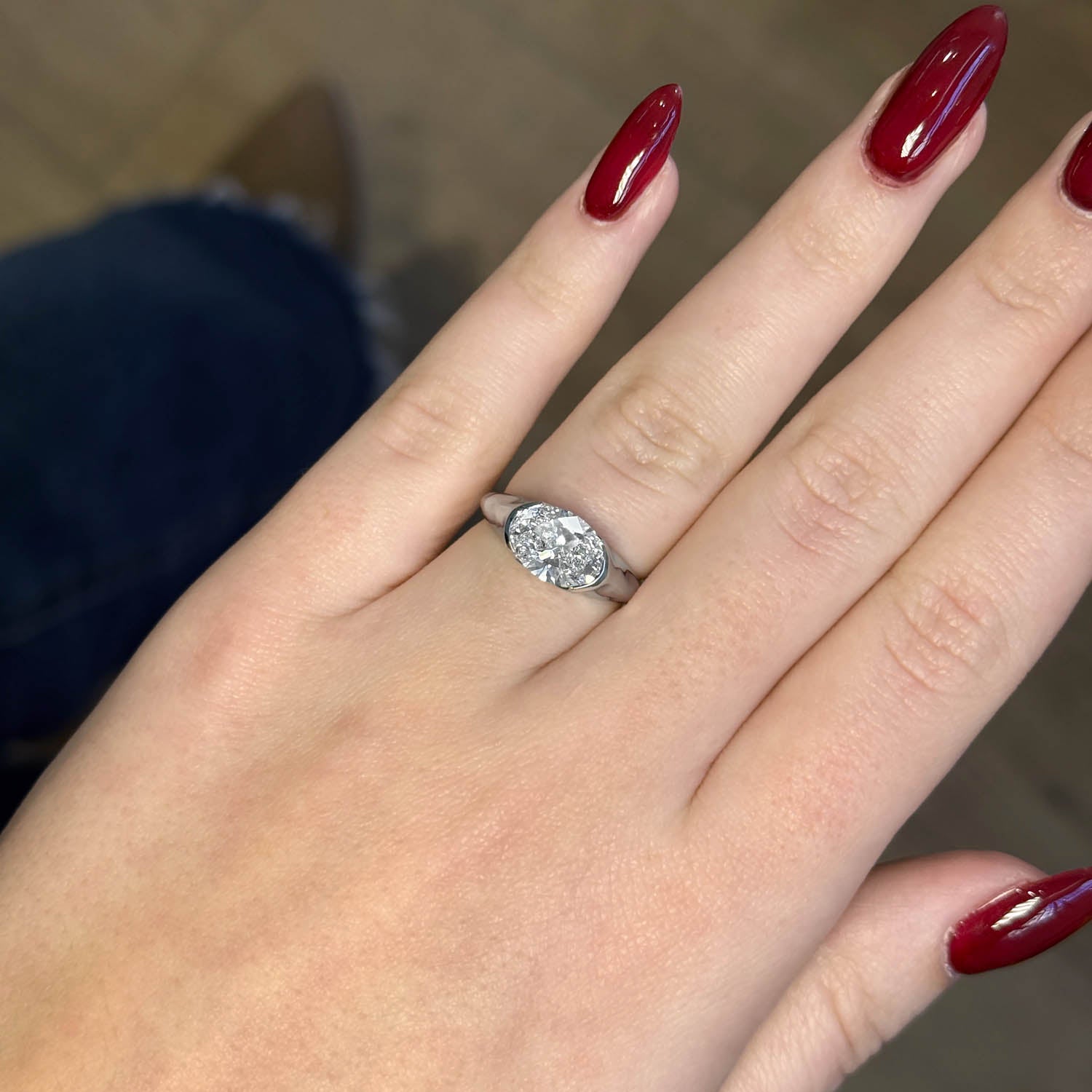 Axel East West Lab Grown Diamond Engagement Ring