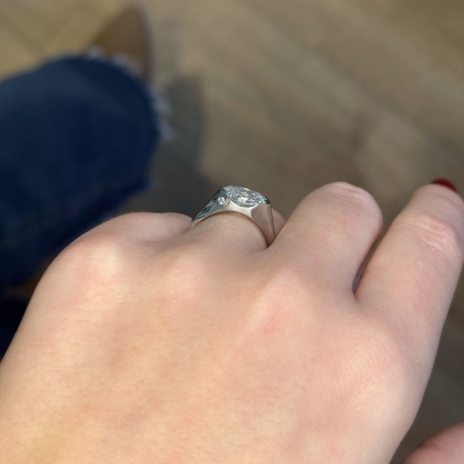 Axel East West Lab Grown Diamond Engagement Ring