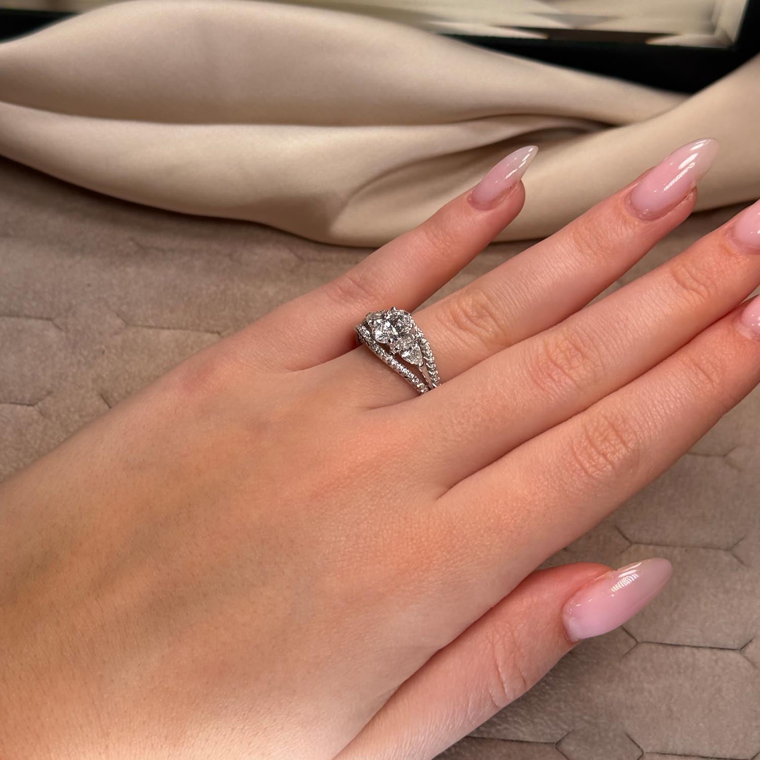 Finnian Three Stone Lab Grown Diamond Engagement Ring