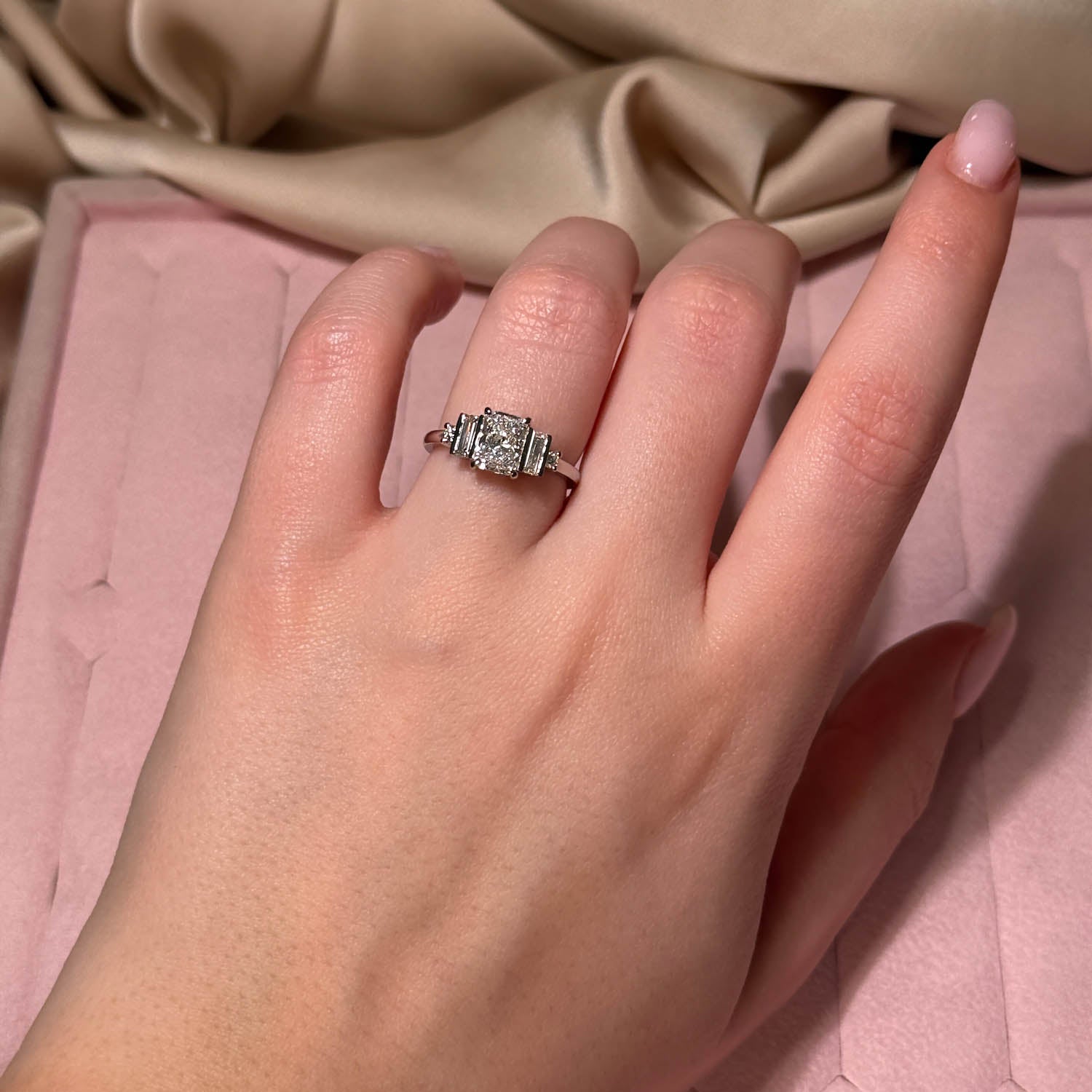 Willow Three Stone Lab Grown Diamond Engagement Ring