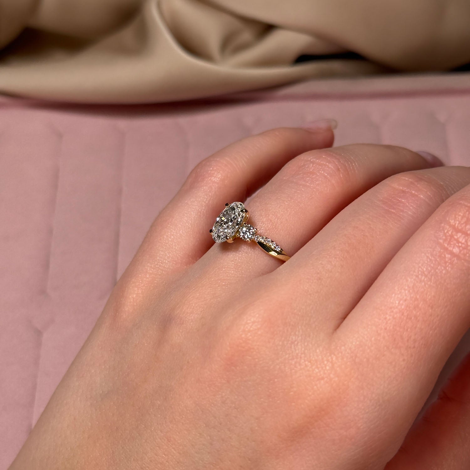 Lumina Twisted Band Lab Grown Diamond Engagement Ring