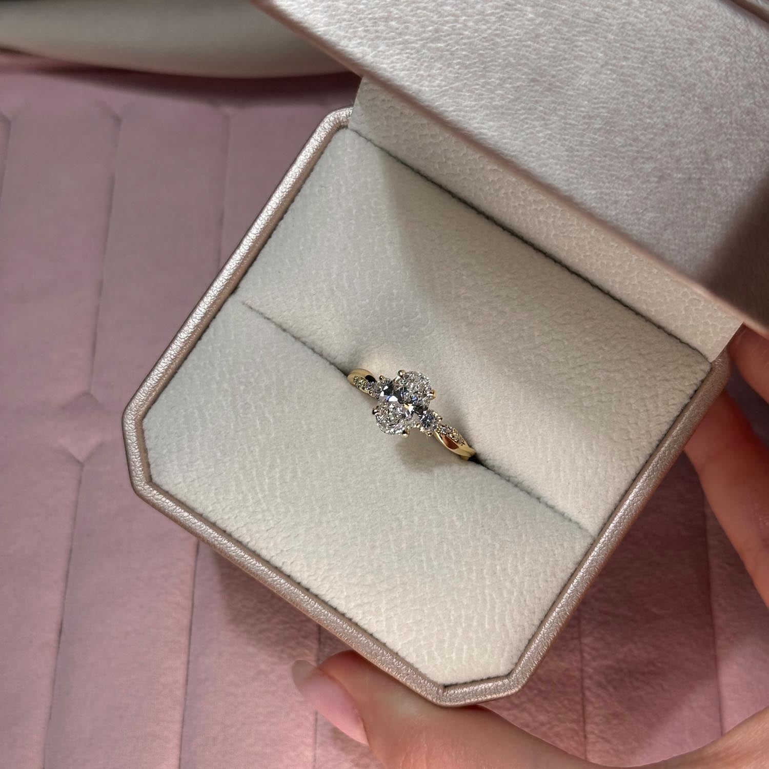 Lumina Twisted Band Lab Grown Diamond Engagement Ring