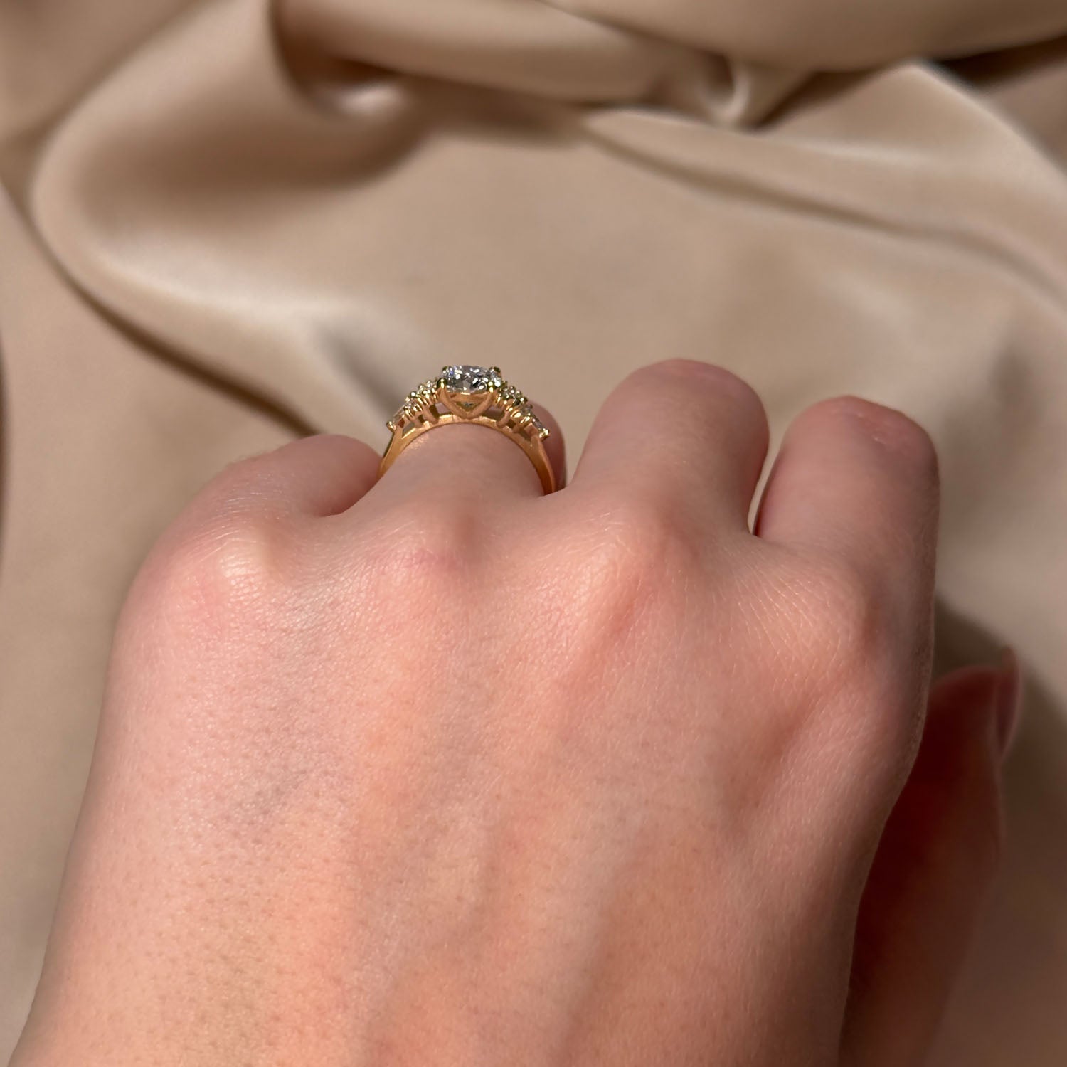 Everly Cluster Lab Grown Diamond Engagement Ring