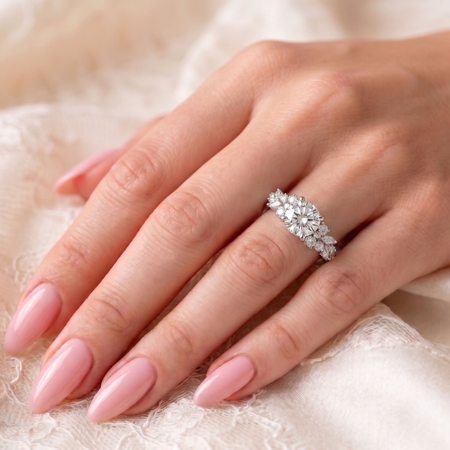 Zenith Snowdrift Lab Grown Diamond Engagement Ring