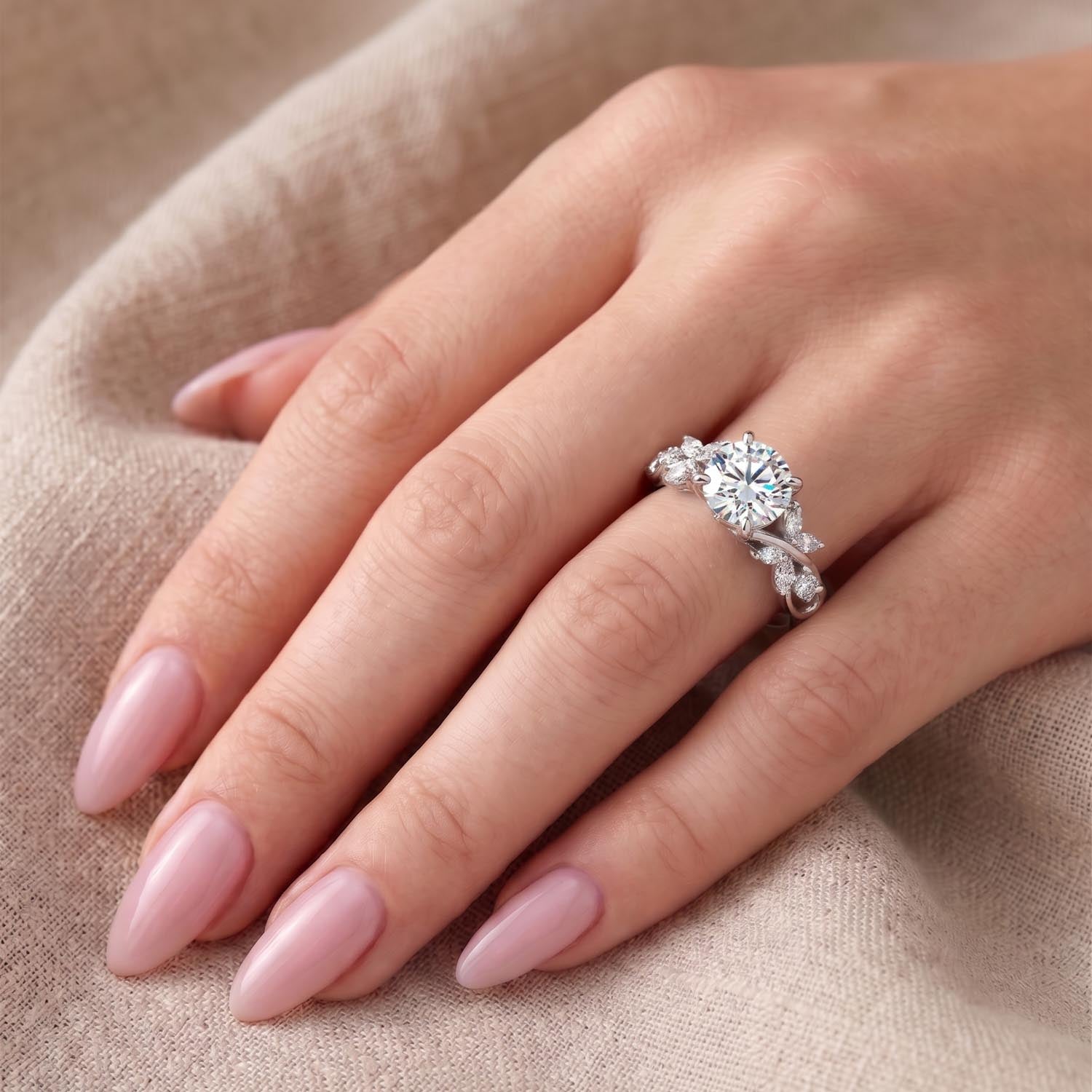 Promise Nature Inspired Lab Grown Diamond Engagement Ring