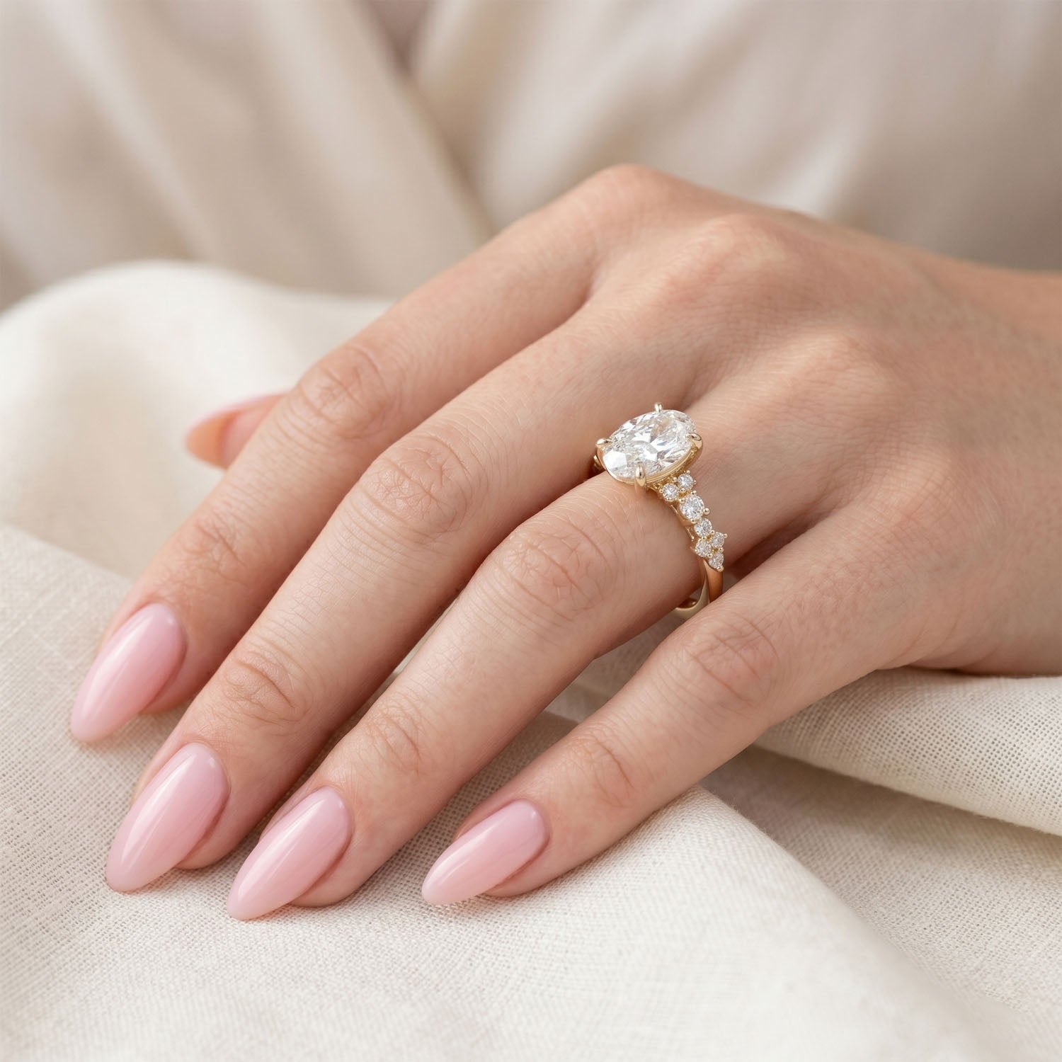 Meadow Nature Inspired Lab Grown Diamond Engagement Ring