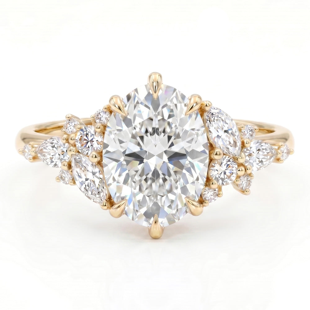 Empress Cluster Lab Grown Diamond Engagement Ring