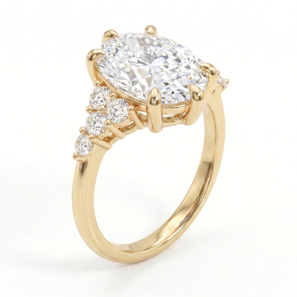 Grace Cluster Lab Grown Diamond Engagement Ring