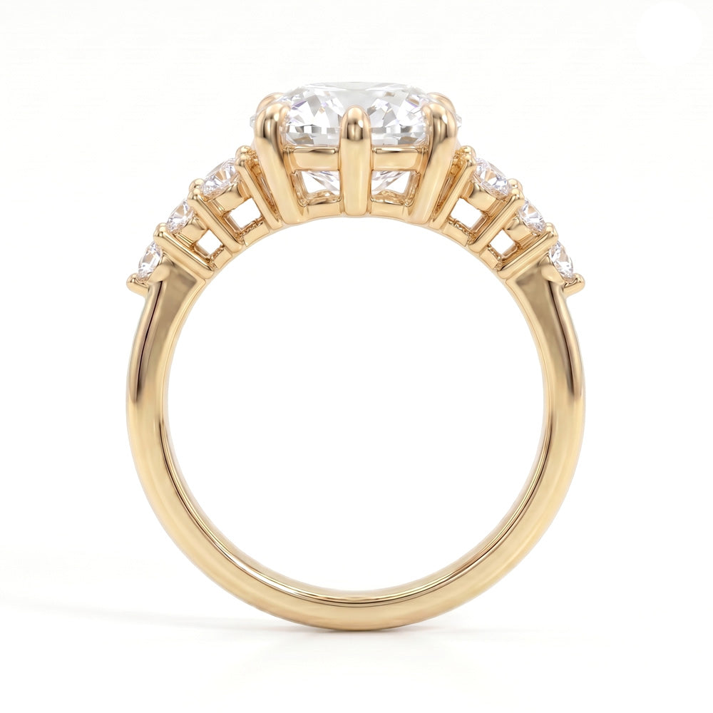 Grace Cluster Lab Grown Diamond Engagement Ring