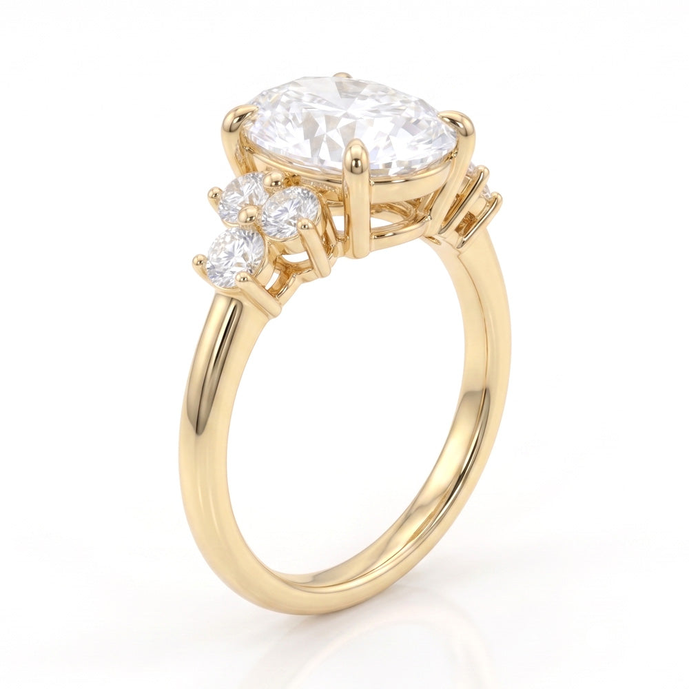 Oasis Cluster Lab Grown Diamond Engagement Ring