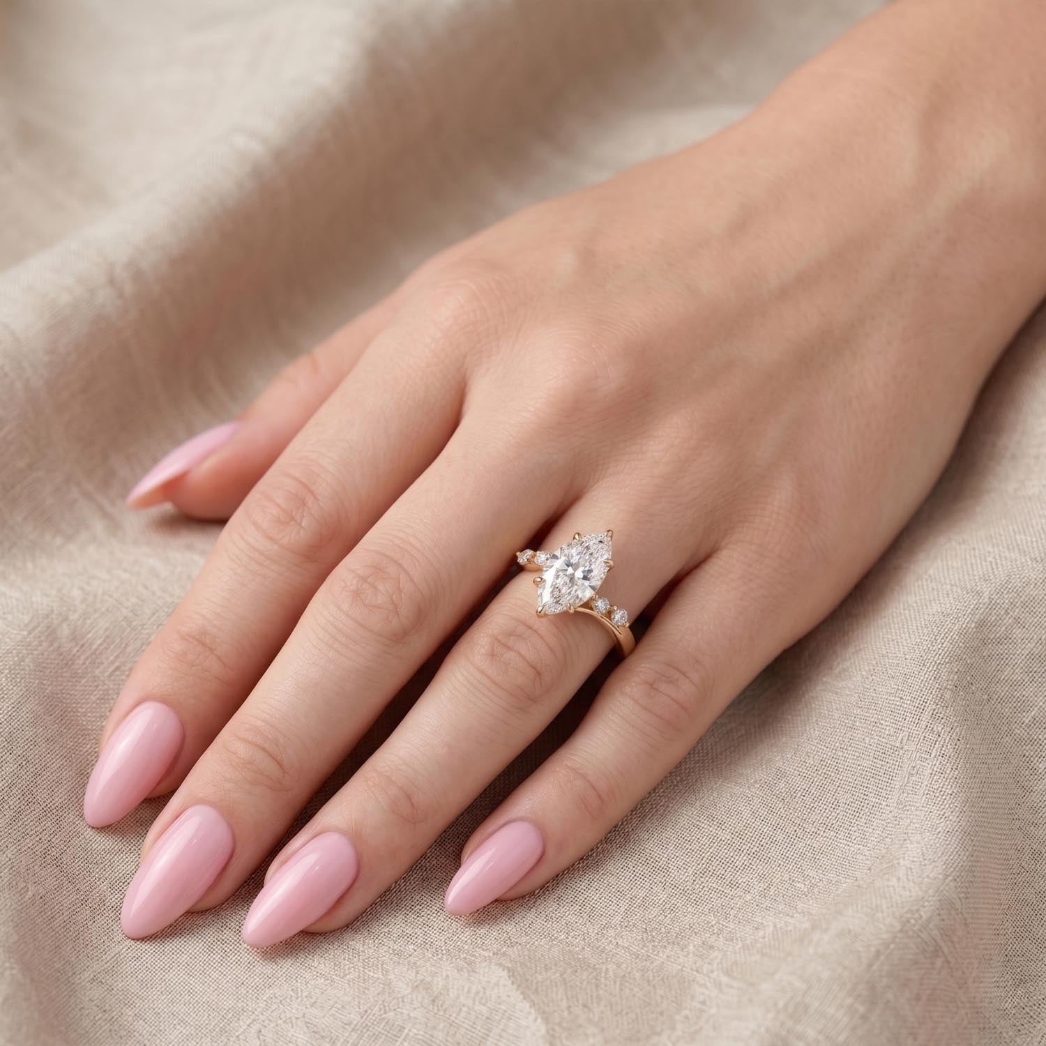 Majesty Twist Band Lab Grown Diamond Engagement Ring