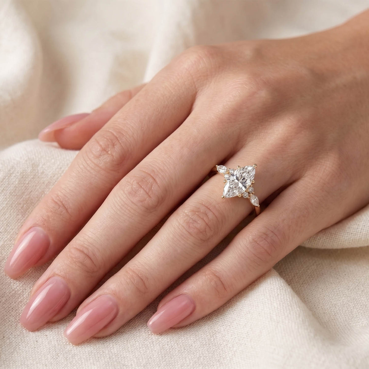 Valor Cluster Lab Grown Diamond Engagement Ring