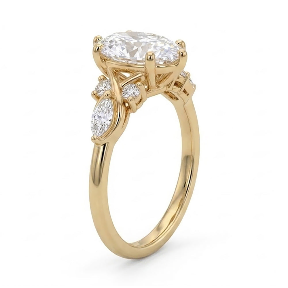 Gemma Cluster Lab Grown Diamond Engagement Ring