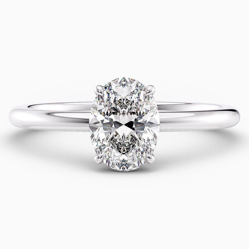 Texas GIA Certified 1ct Oval Cut Solitaire Diamond Engagement Ring