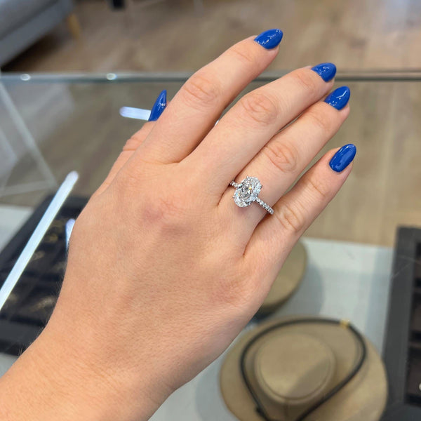 2.30 Carat Oval Cut Lab Grown Diamond Engagement Ring